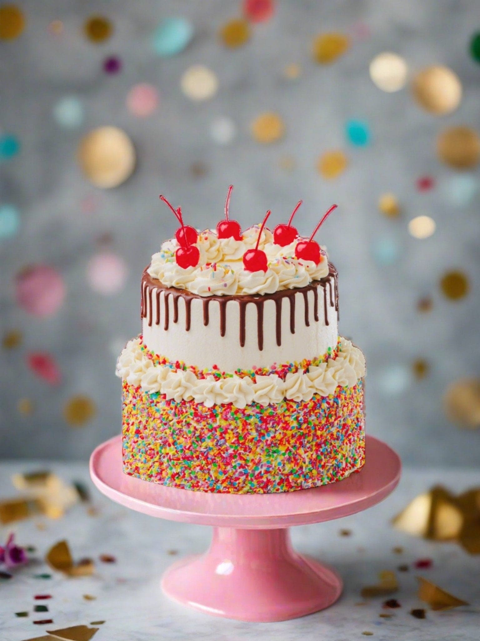 Patisserie Valerie's handmade 21st Birthday Cake Bundle - Ice Cream Sundae Cake cake delivery