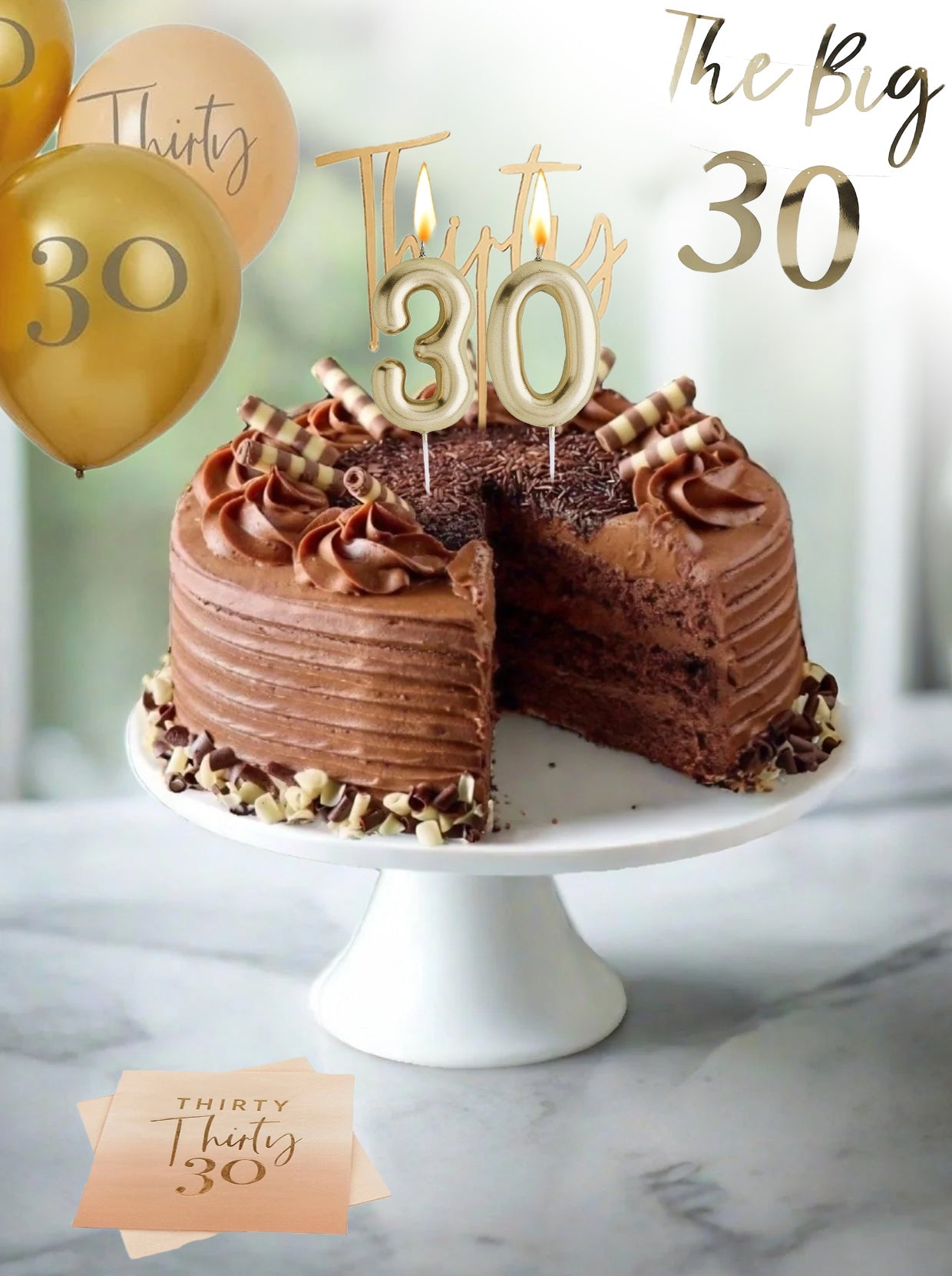 Patisserie Valerie's handmade 30th Birthday Cake Bundle - Ultimate Chocolate Layer Cake cake delivery