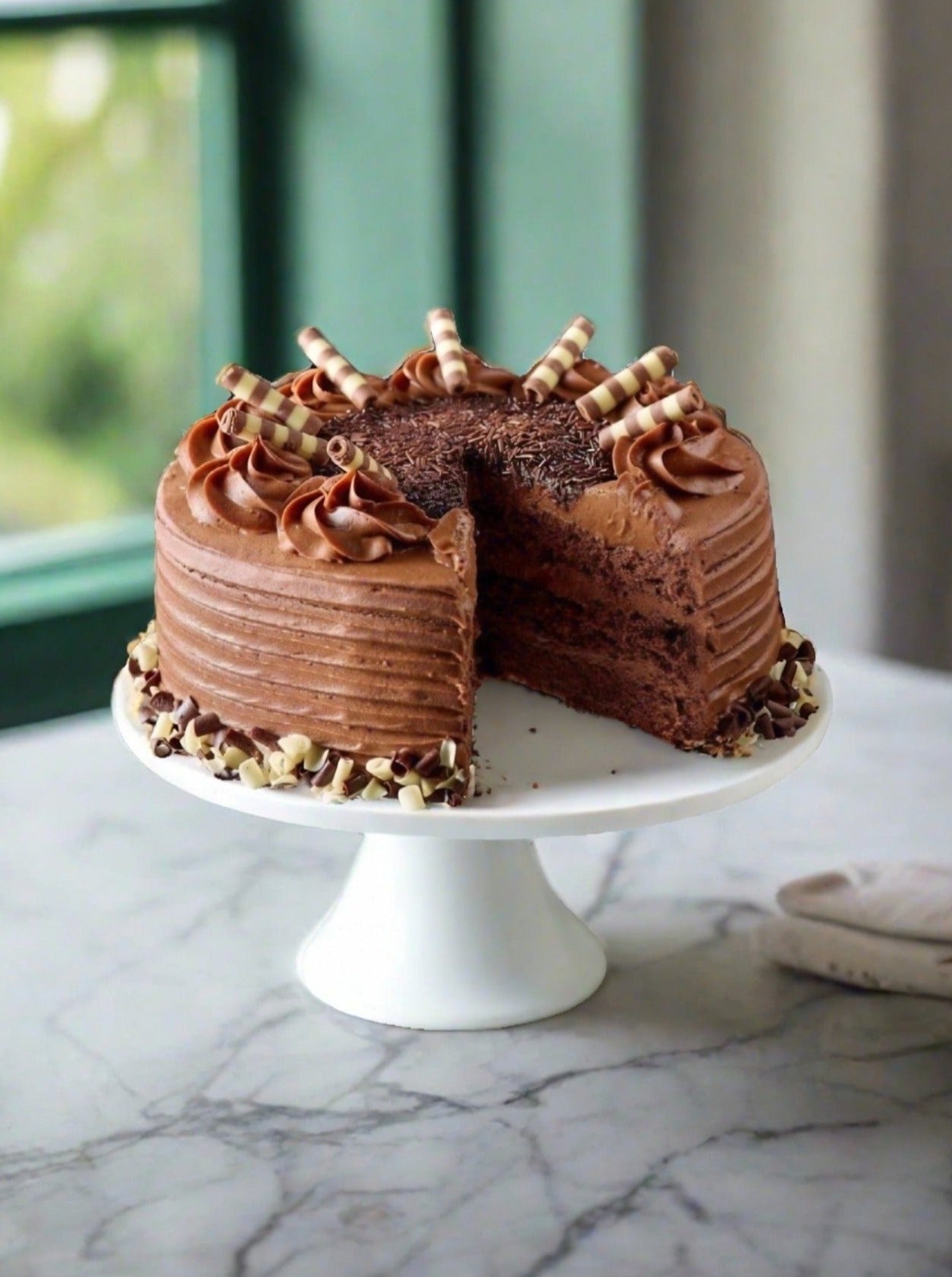 Patisserie Valerie's handmade 40th Birthday Cake Bundle - Ultimate Chocolate Layer Cake cake delivery