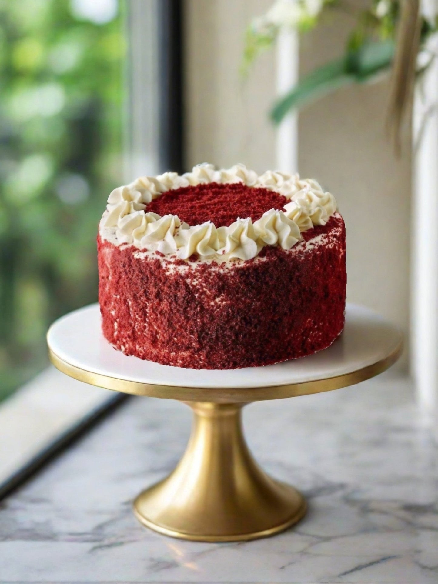 Patisserie Valerie's handmade 50th Birthday Cake Bundle - Red Velvet Cake cake delivery