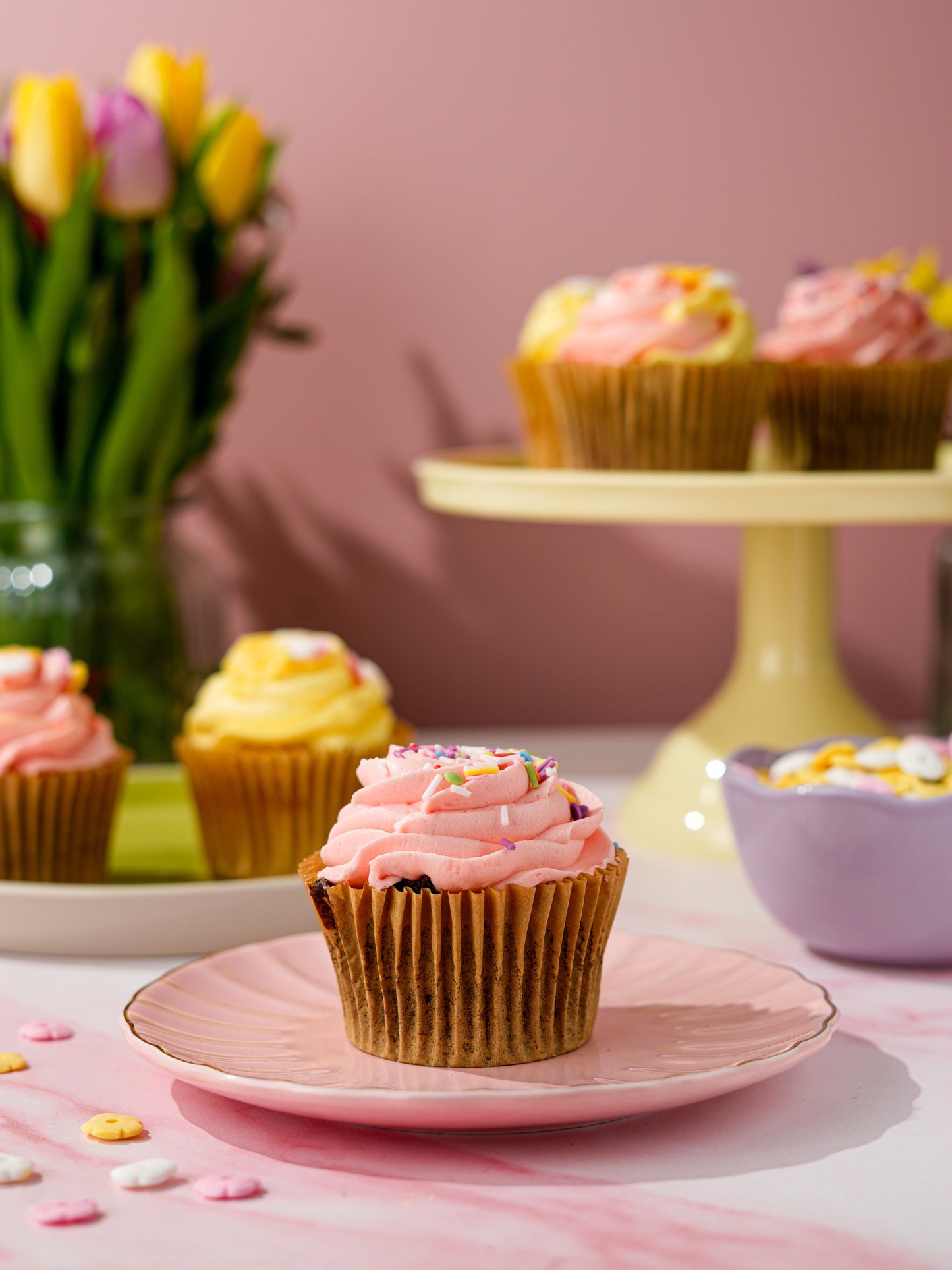Patisserie Valerie's handmade Blossom & Bloom Cupcakes cake delivery