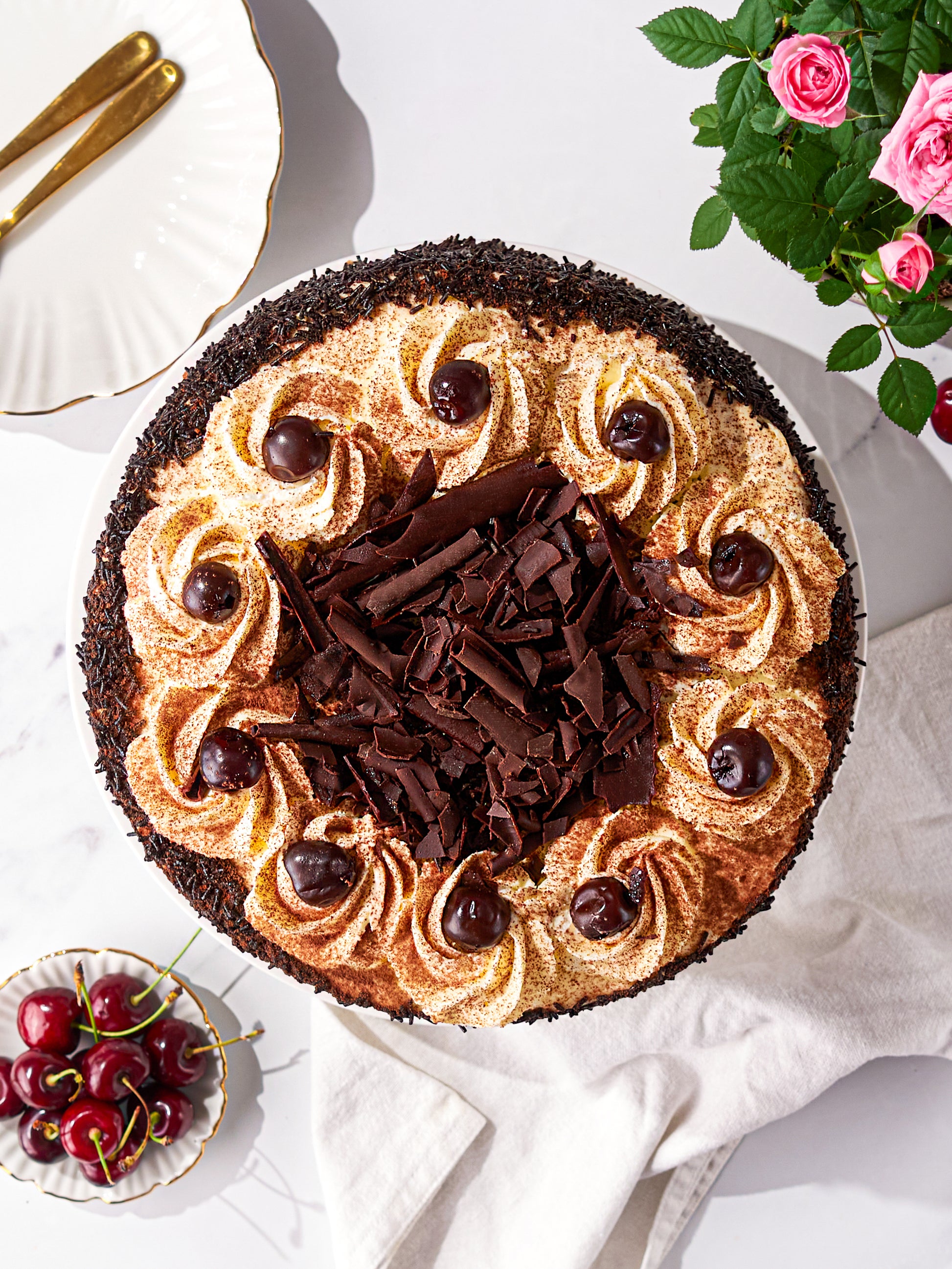 Patisserie Valerie's handmade Black Forest Gateau cake delivery