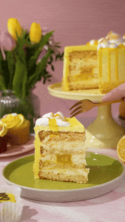 Patisserie Valerie's handmade Lemon Meringue Magic Cake cake delivery