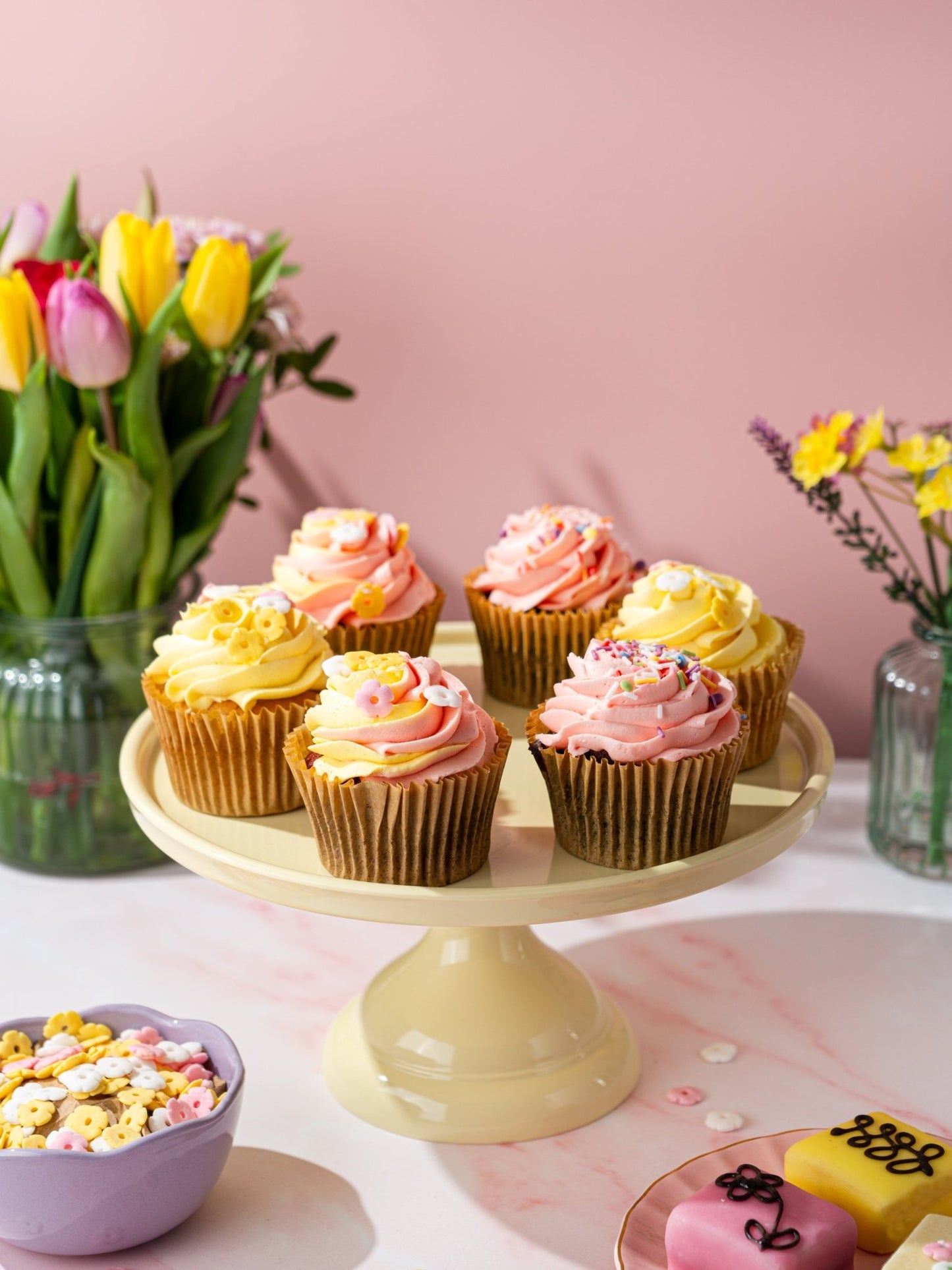 Patisserie Valerie's handmade Blossom & Bloom Cupcakes cake delivery