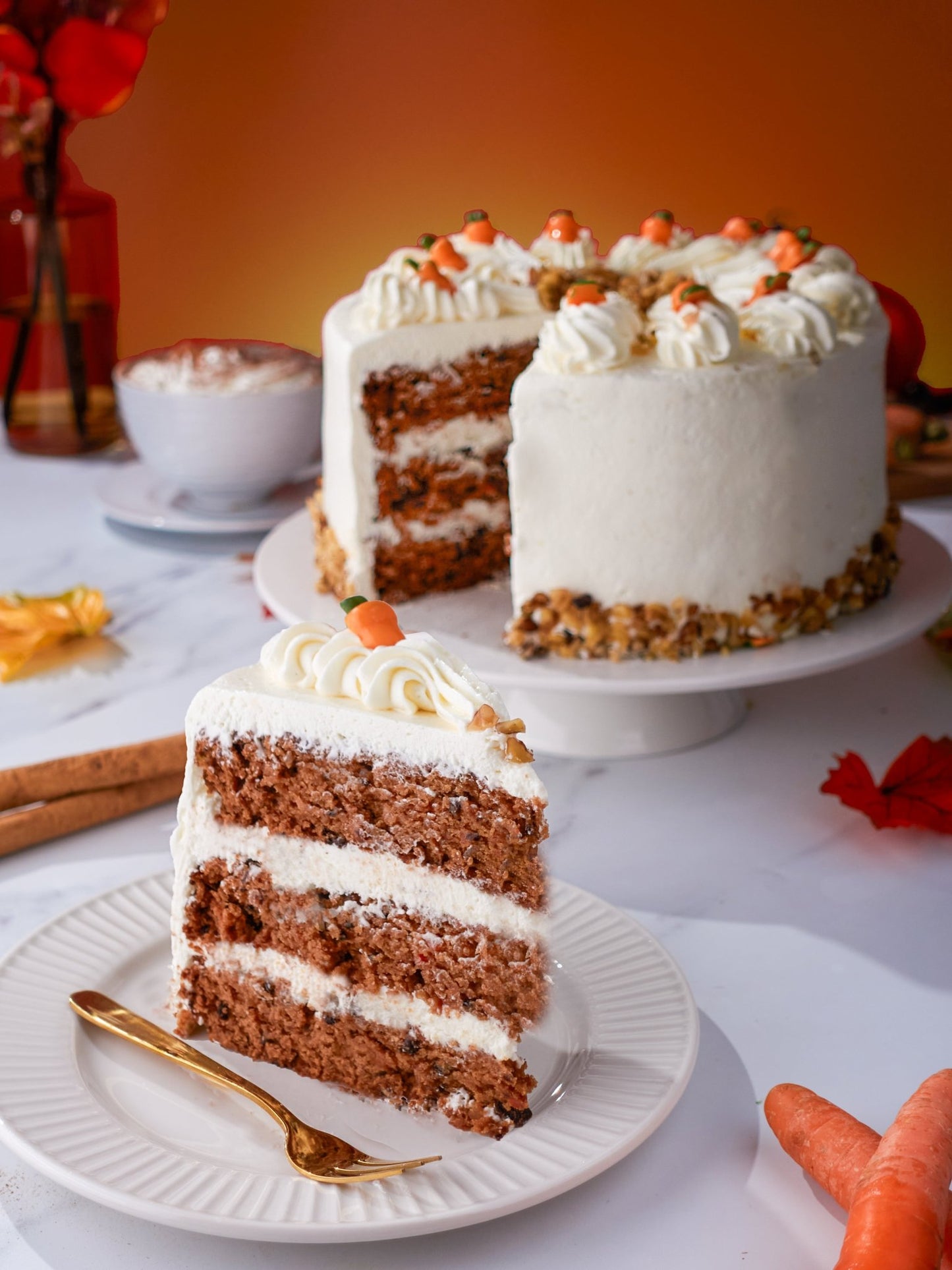 Patisserie Valerie's handmade Carrot Cake cake delivery