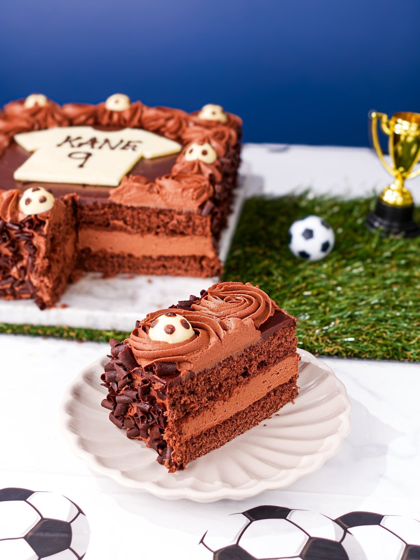 Patisserie Valerie's handmade Chocolate Football Cake cake delivery