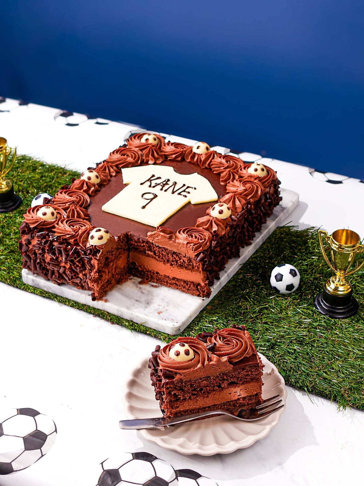 Patisserie Valerie's handmade Chocolate Football Cake cake delivery