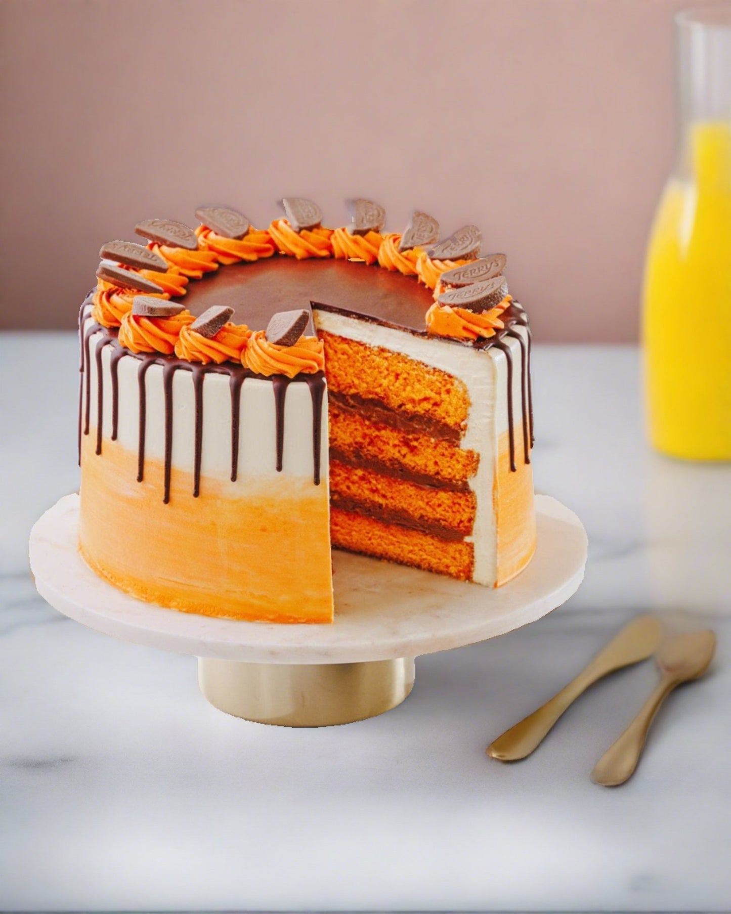 Patisserie Valerie's handmade Chocolate Orange Delight Cake cake delivery