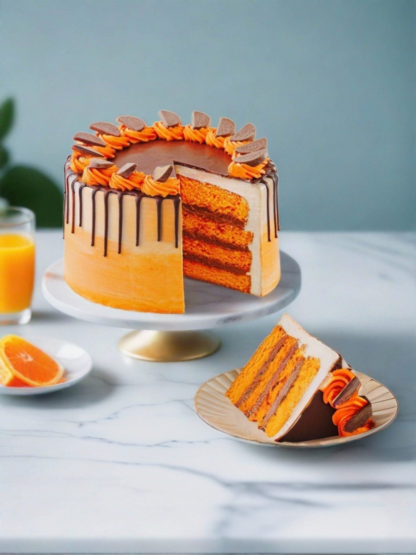 Patisserie Valerie's handmade Chocolate Orange Delight Cake cake delivery