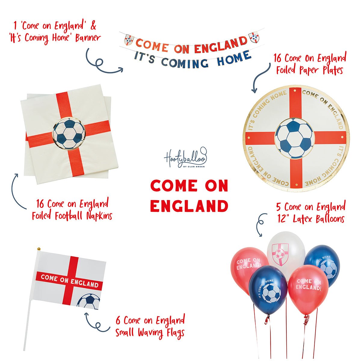 Patisserie Valerie's handmade Come on England Party Pack cake delivery