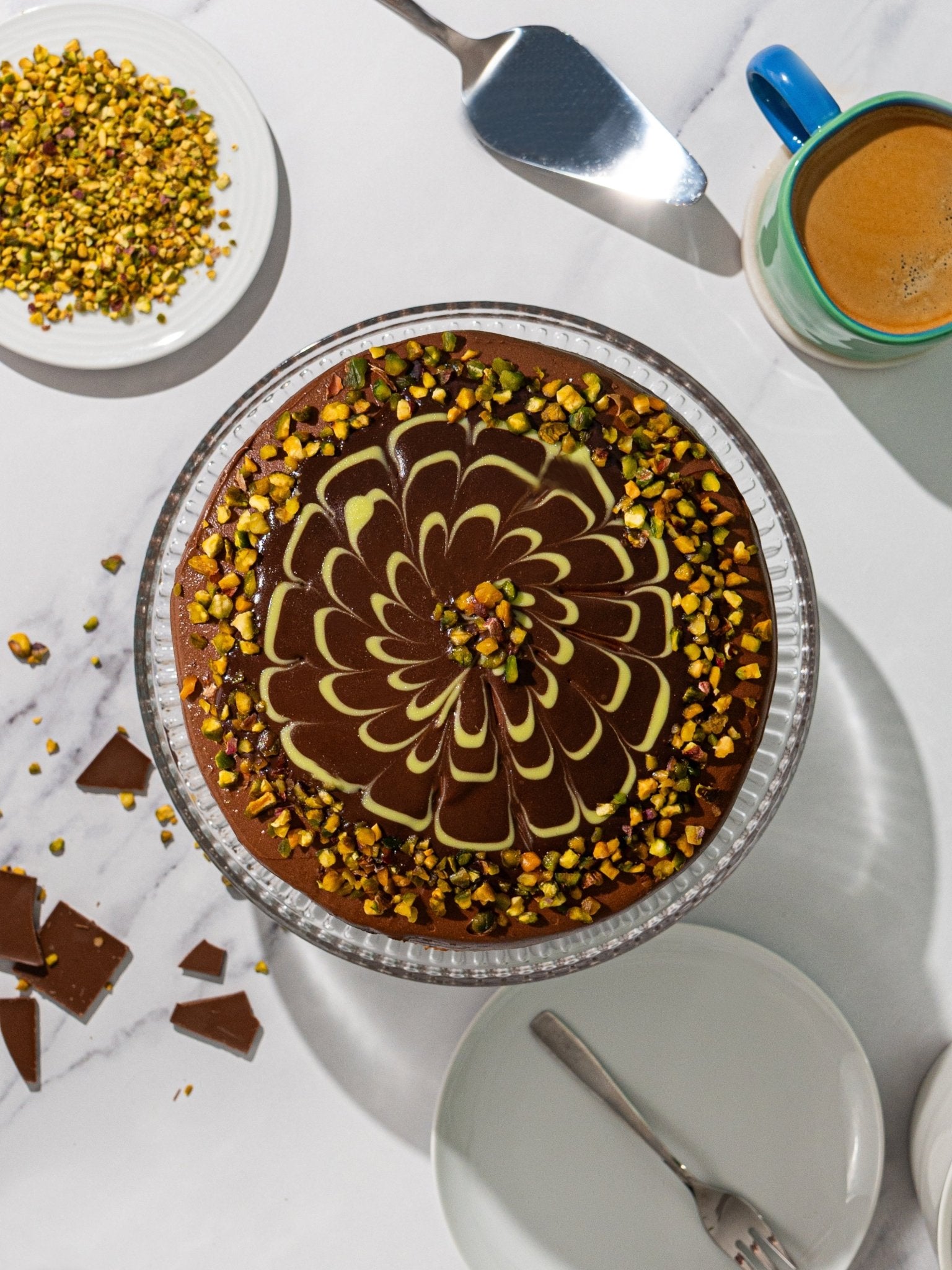 Patisserie Valerie's handmade Dubai Chocolate Cake cake delivery