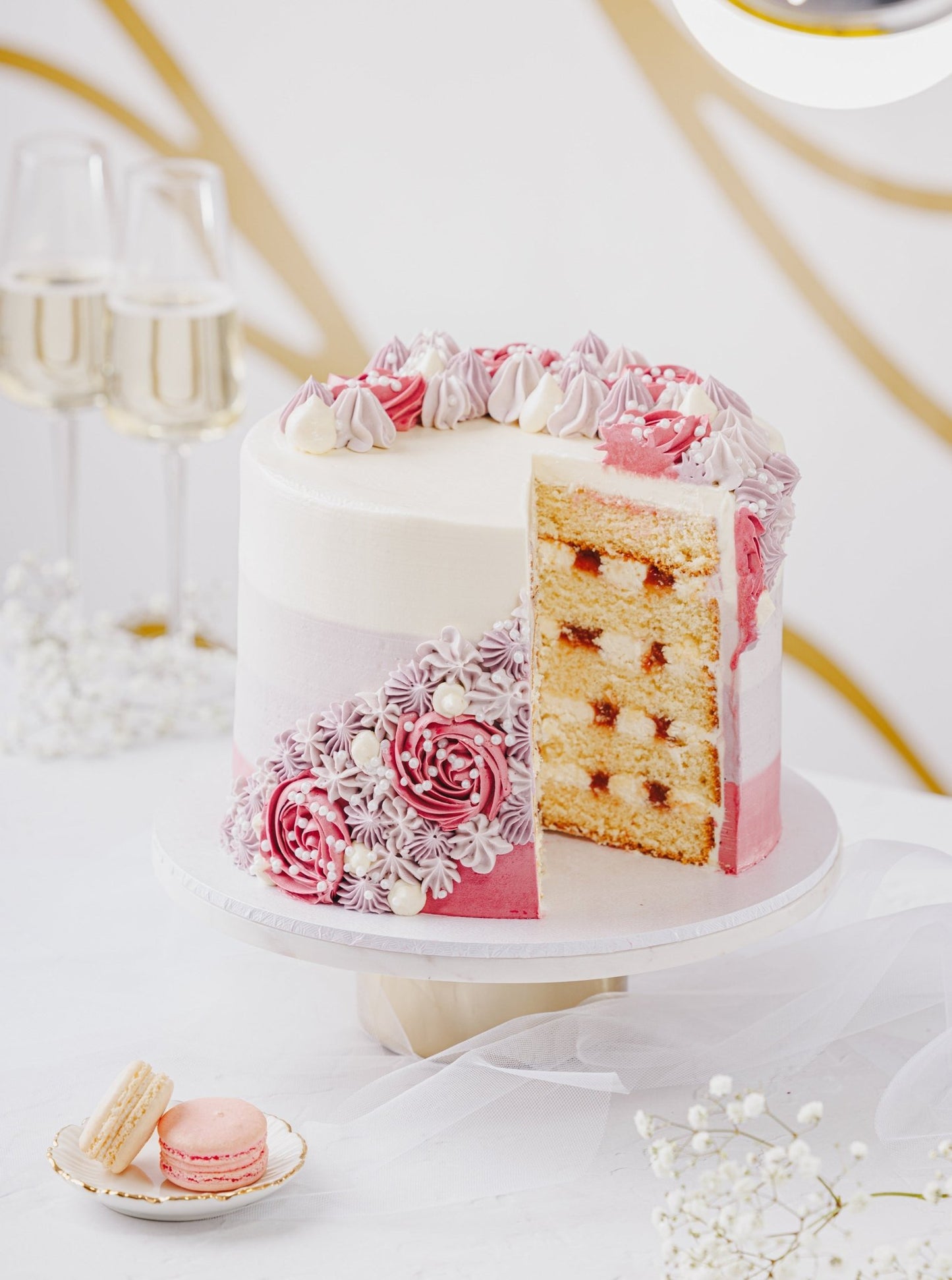 Patisserie Valerie's handmade Five Layer Floral Wedding Cake Package cake delivery