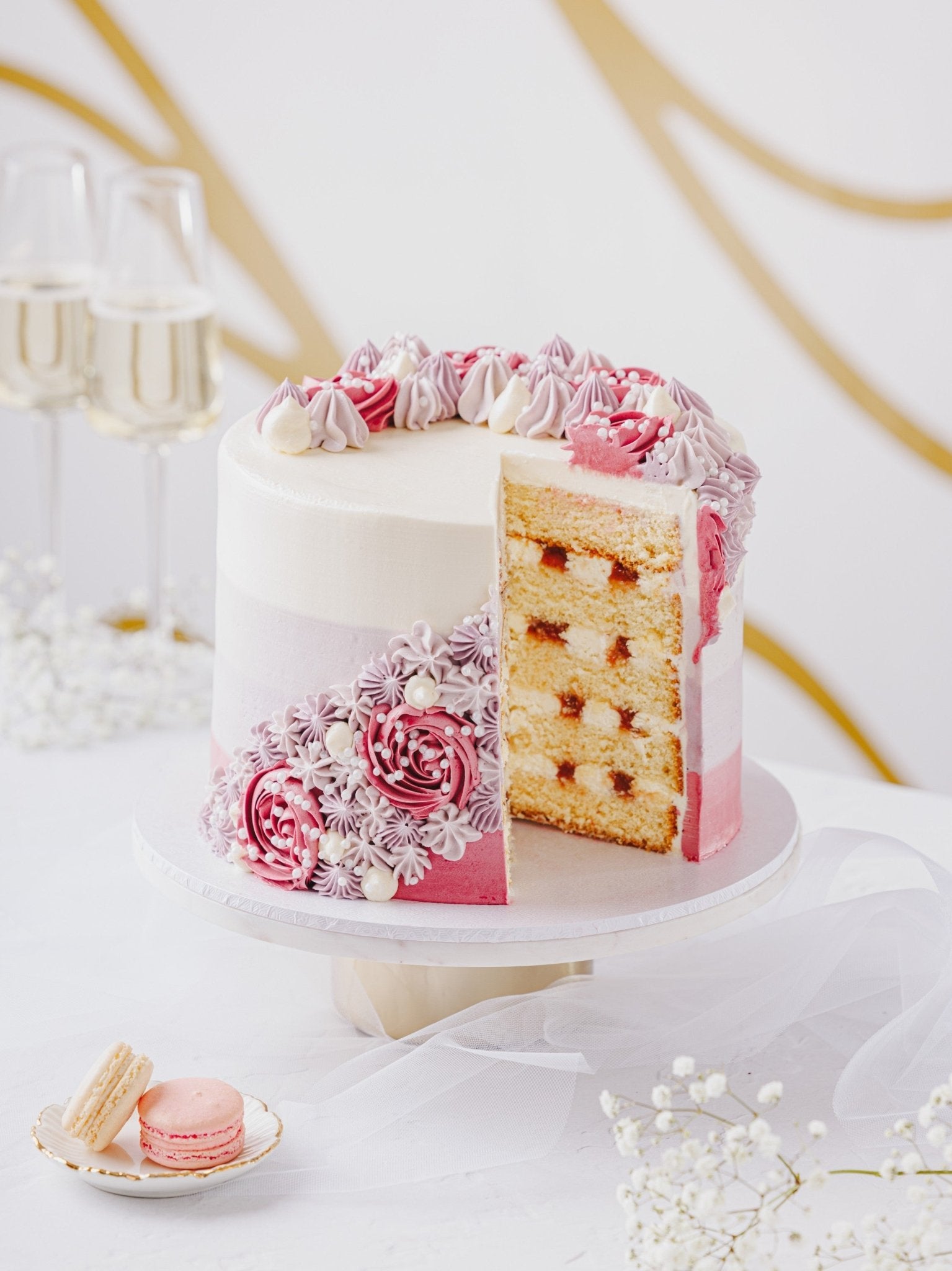 Patisserie Valerie's handmade Floral Waterfall Cake cake delivery