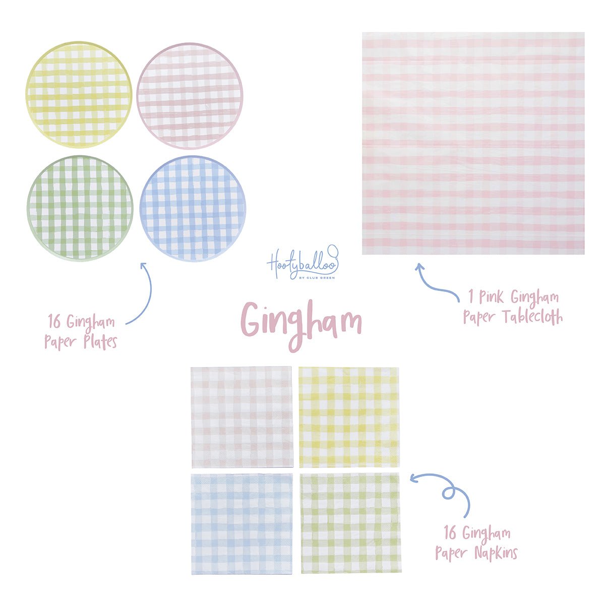 Patisserie Valerie's handmade Gingham Party Pack cake delivery