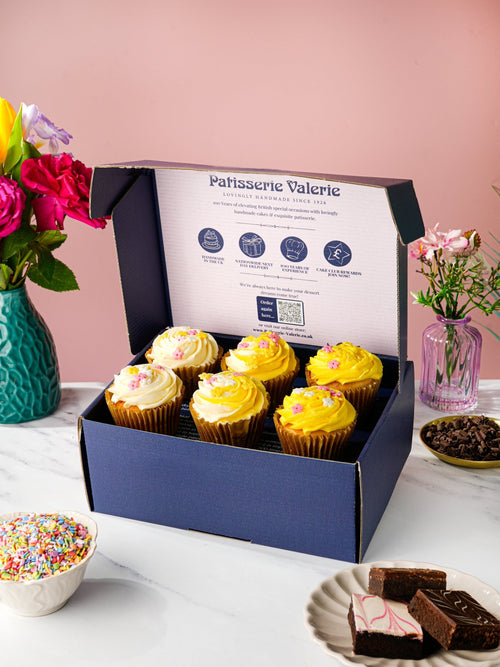 Golden Delight Cupcake Box
