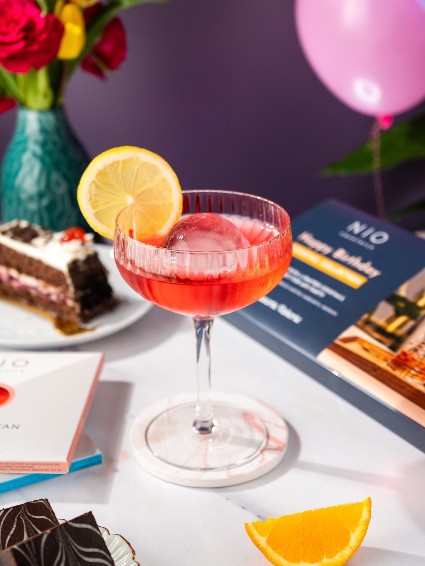 Patisserie Valerie's handmade Happy Birthday Cocktail Gift Box cake delivery