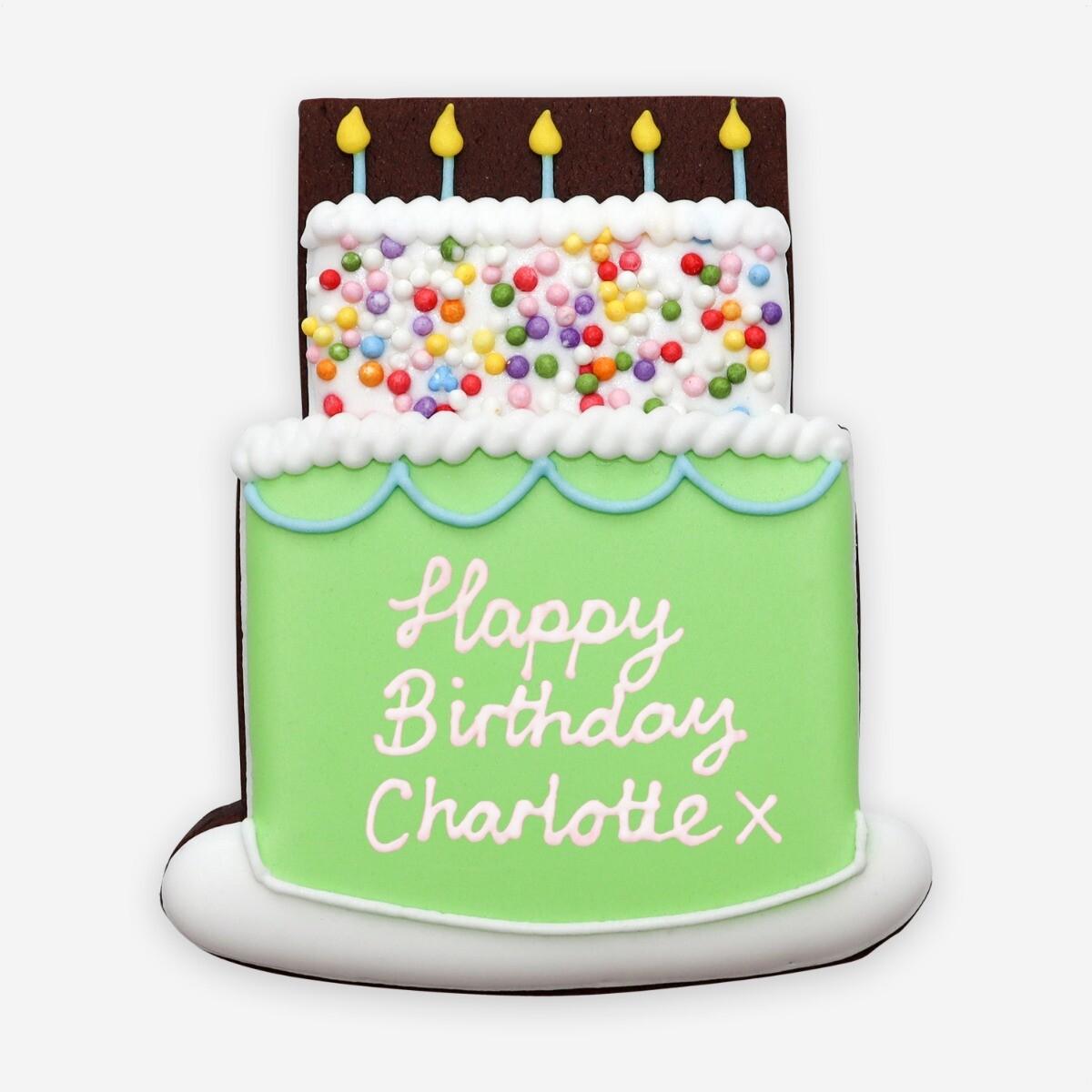 Happy Birthday Green Letterbox Biscuit 15g - Patisserie Valerie
