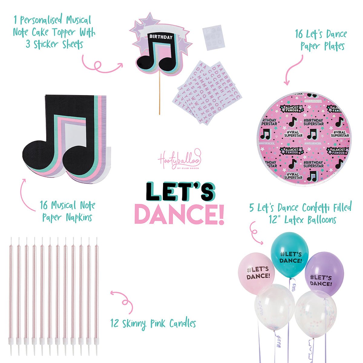 Patisserie Valerie's handmade Let's Dance Party Pack cake delivery