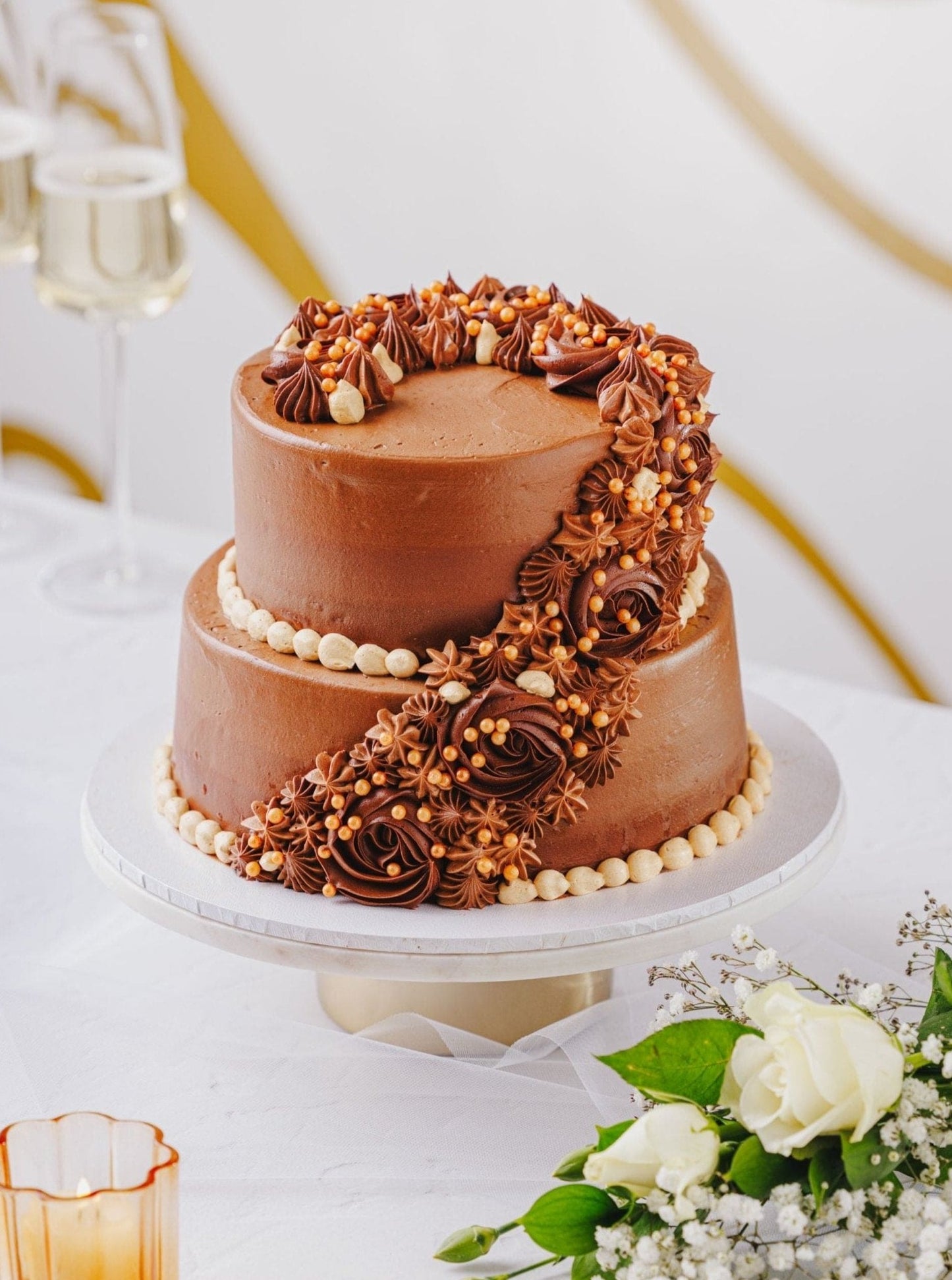 Patisserie Valerie's handmade Luxurious Chocolate Wedding Cake cake delivery