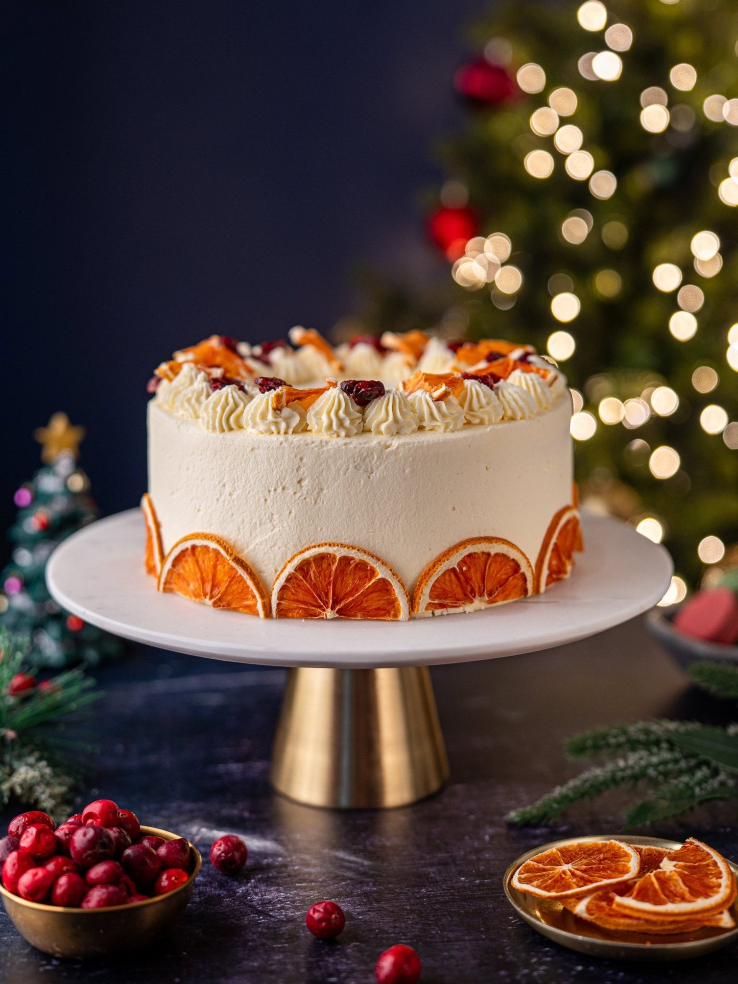 Luxury Clementine & Cranberry Celebration Cake - Patisserie Valerie