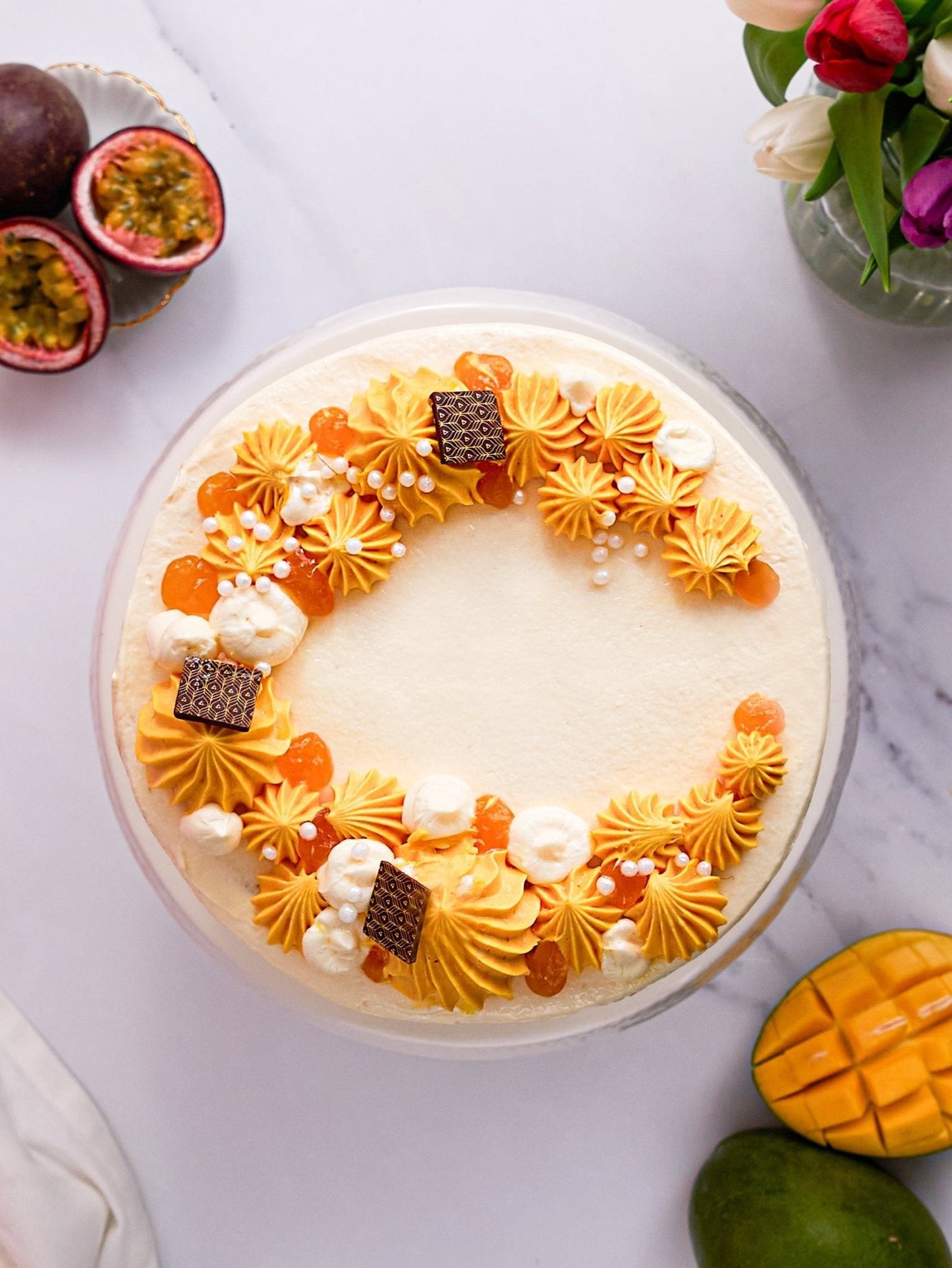 Patisserie Valerie's handmade Mango & Passionfruit Cake cake delivery