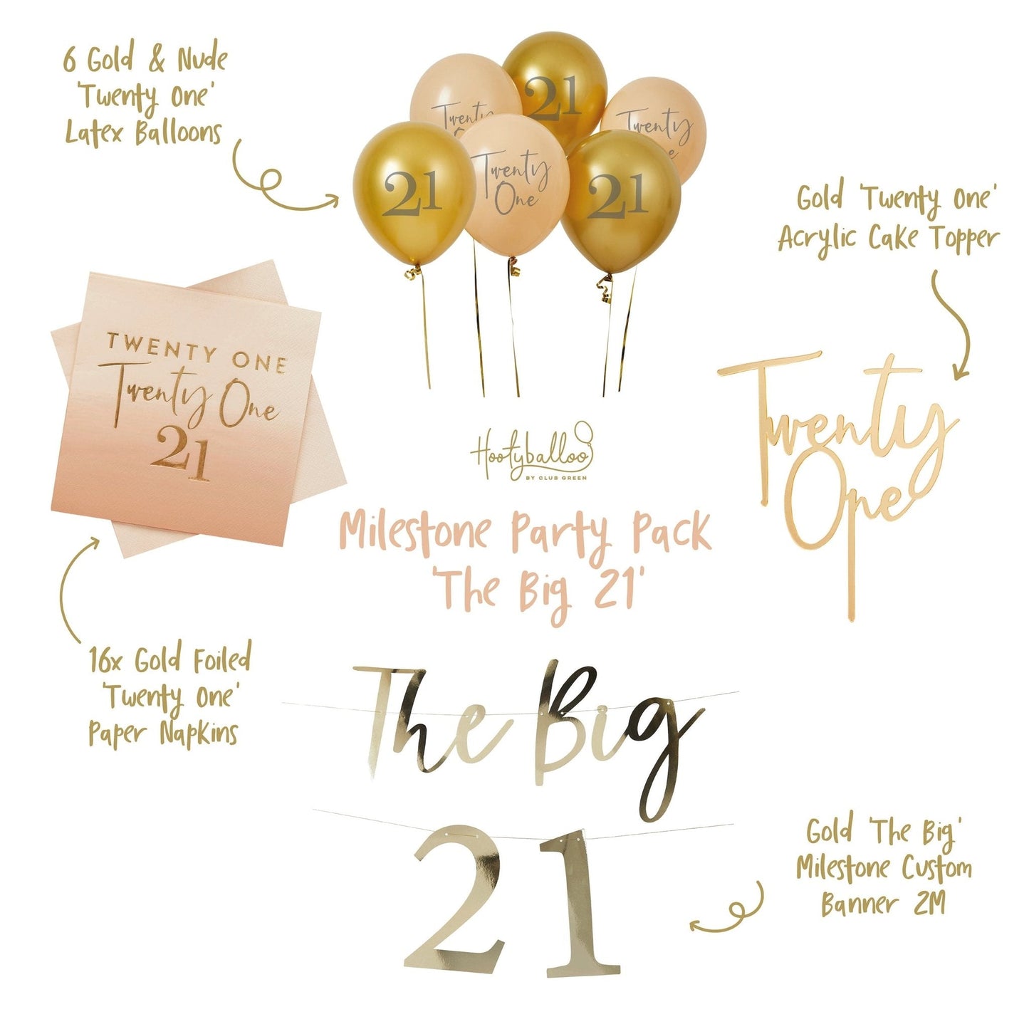 Patisserie Valerie's handmade Milestone Party Pack - 21st cake delivery