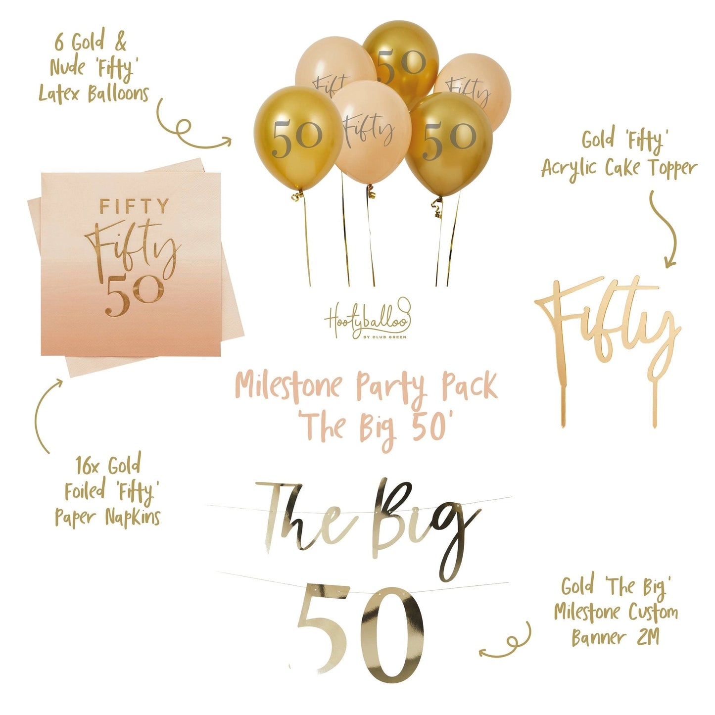 Patisserie Valerie's handmade Milestone Party Pack - 50th cake delivery