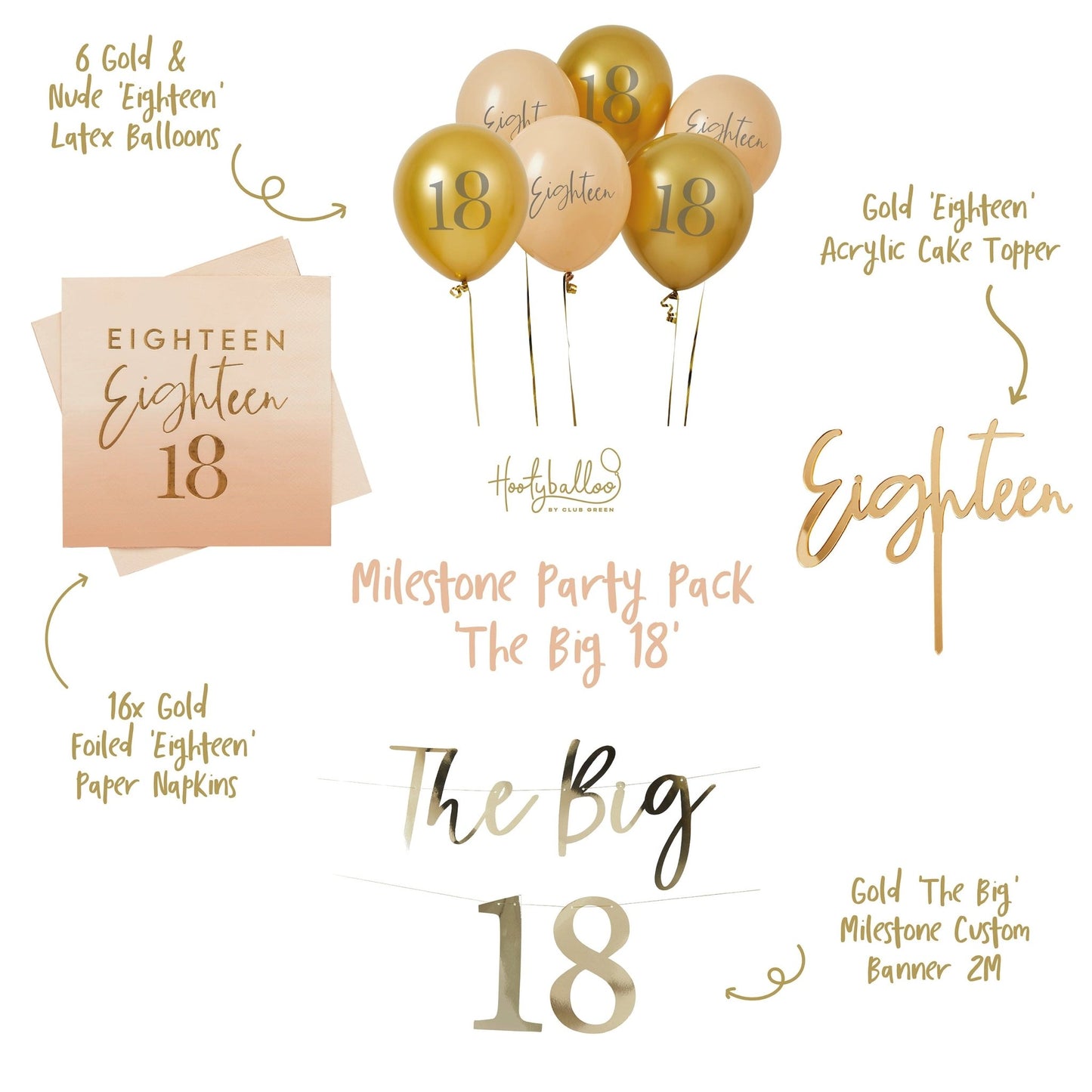 Patisserie Valerie's handmade Milestone Party Pack - 18th cake delivery