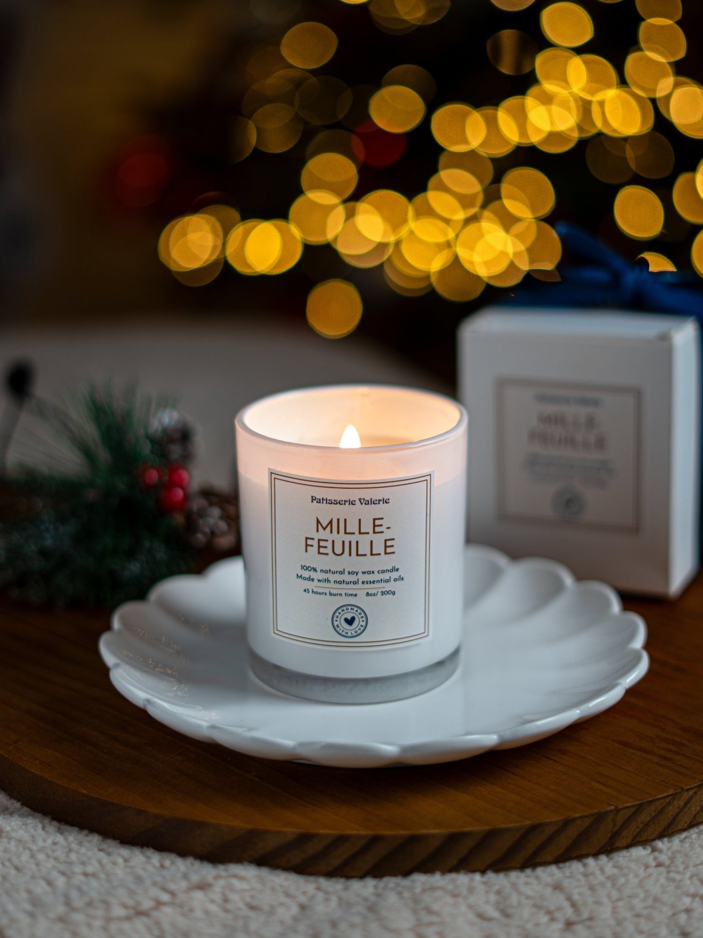 Patisserie Valerie's handmade Mille-Feuille Vanilla Scented Candle cake delivery
