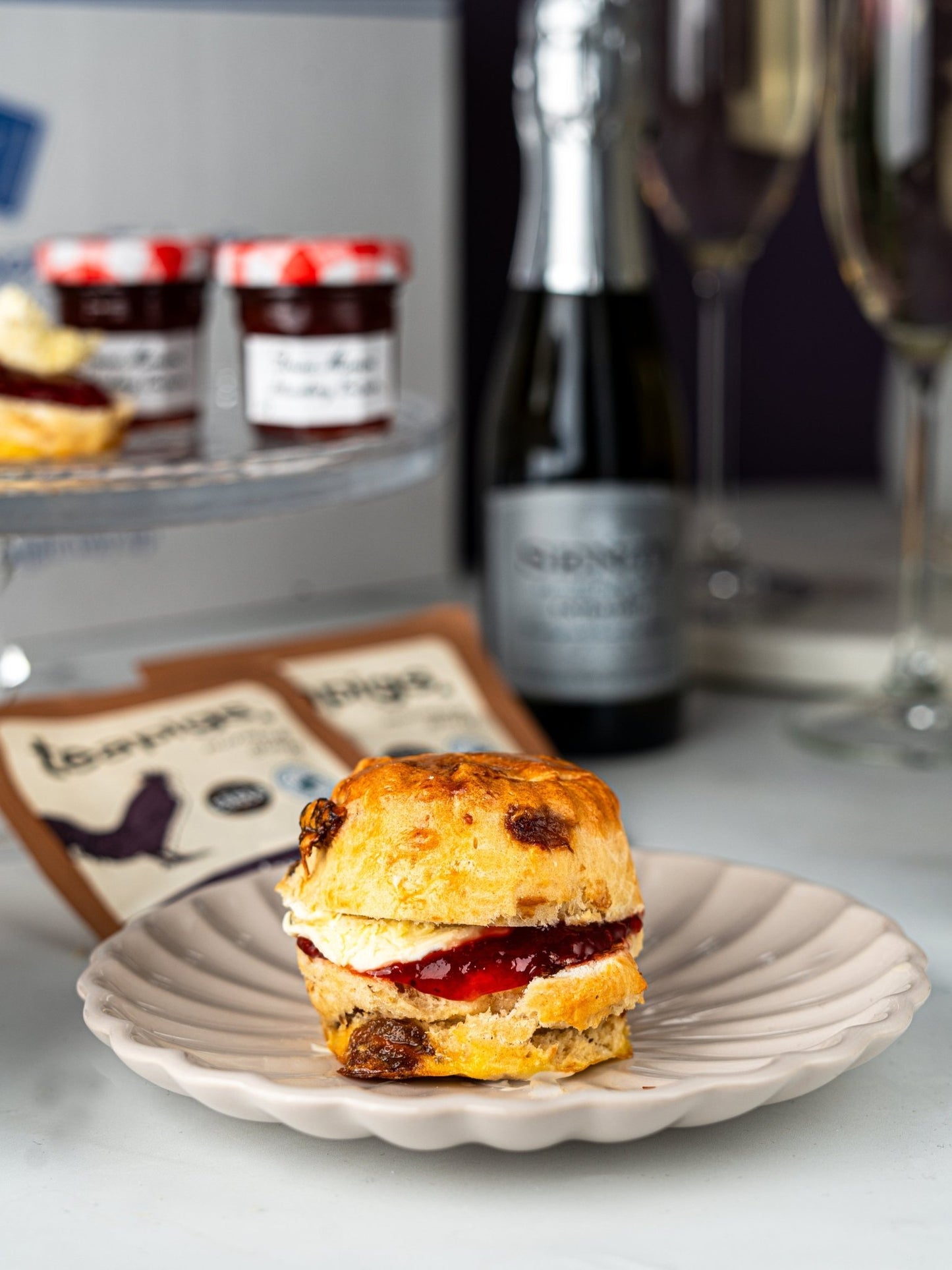 Patisserie Valerie's handmade Prosecco Cream Tea cake delivery
