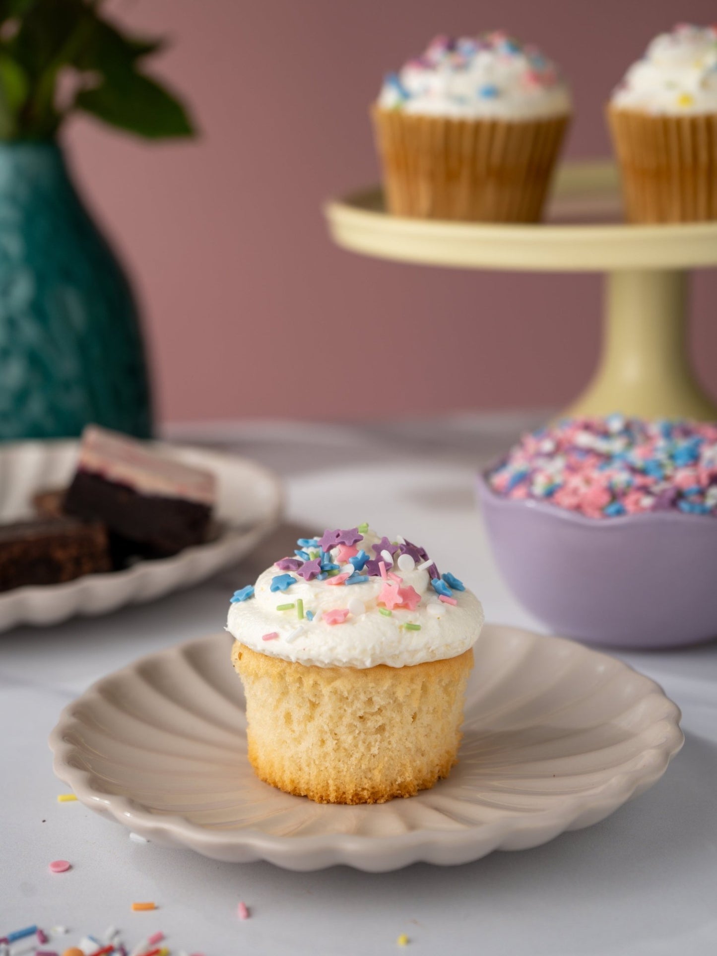 Patisserie Valerie's handmade Rainbow Bliss Cupcake Collection cake delivery