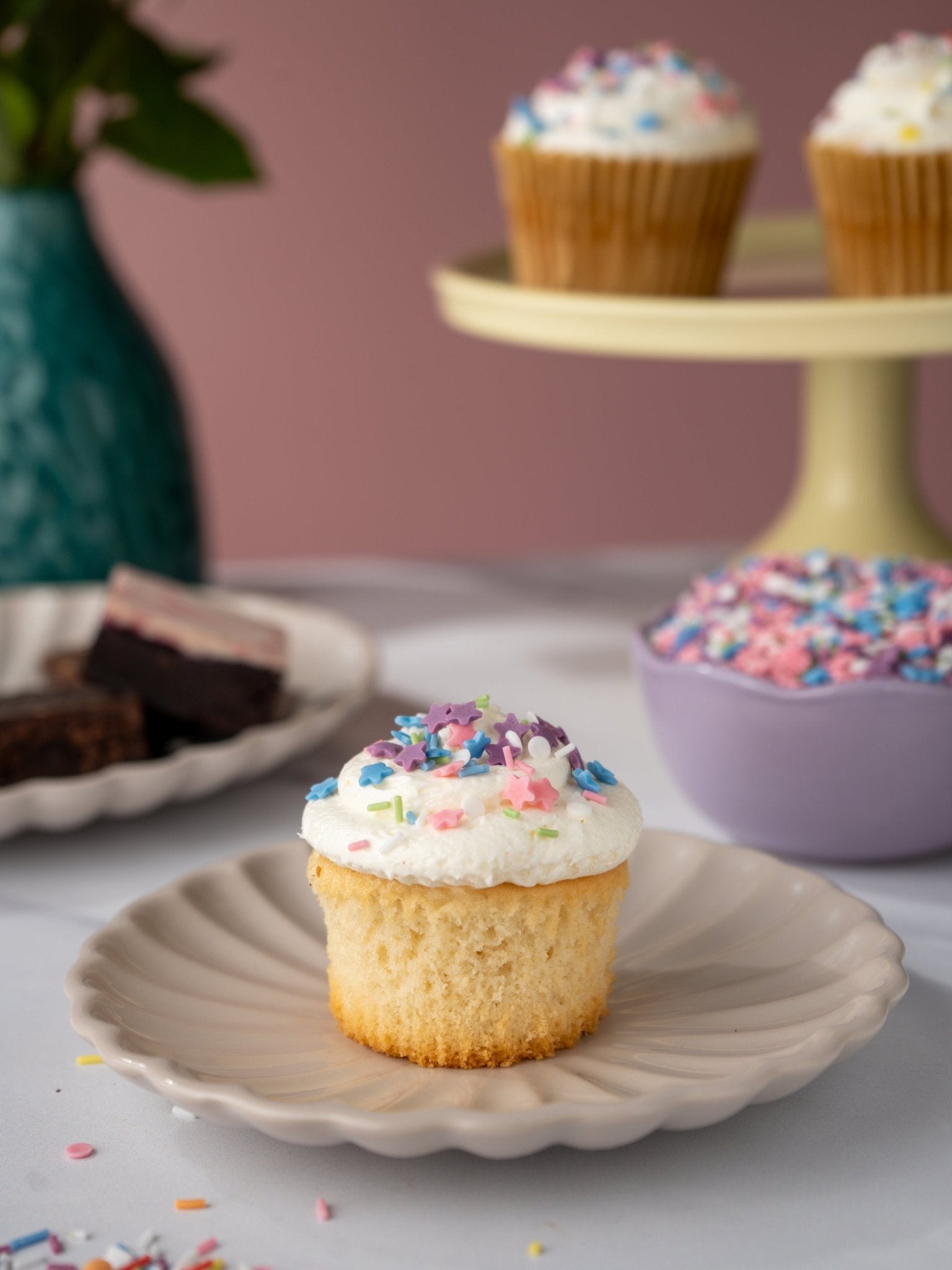 Patisserie Valerie's handmade Rainbow Bliss Cupcake Collection cake delivery