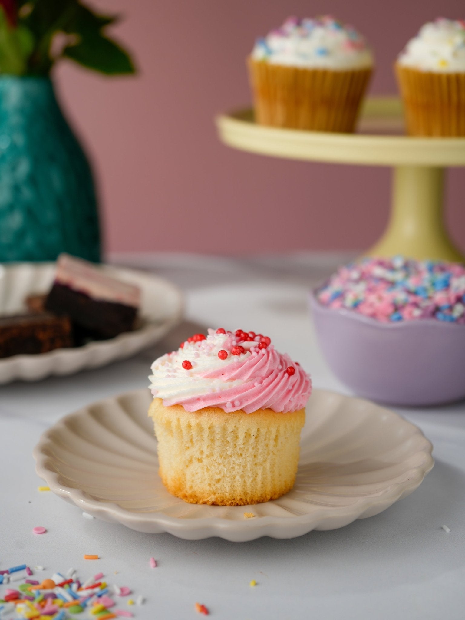 Patisserie Valerie's handmade Rainbow Bliss Cupcake Collection cake delivery