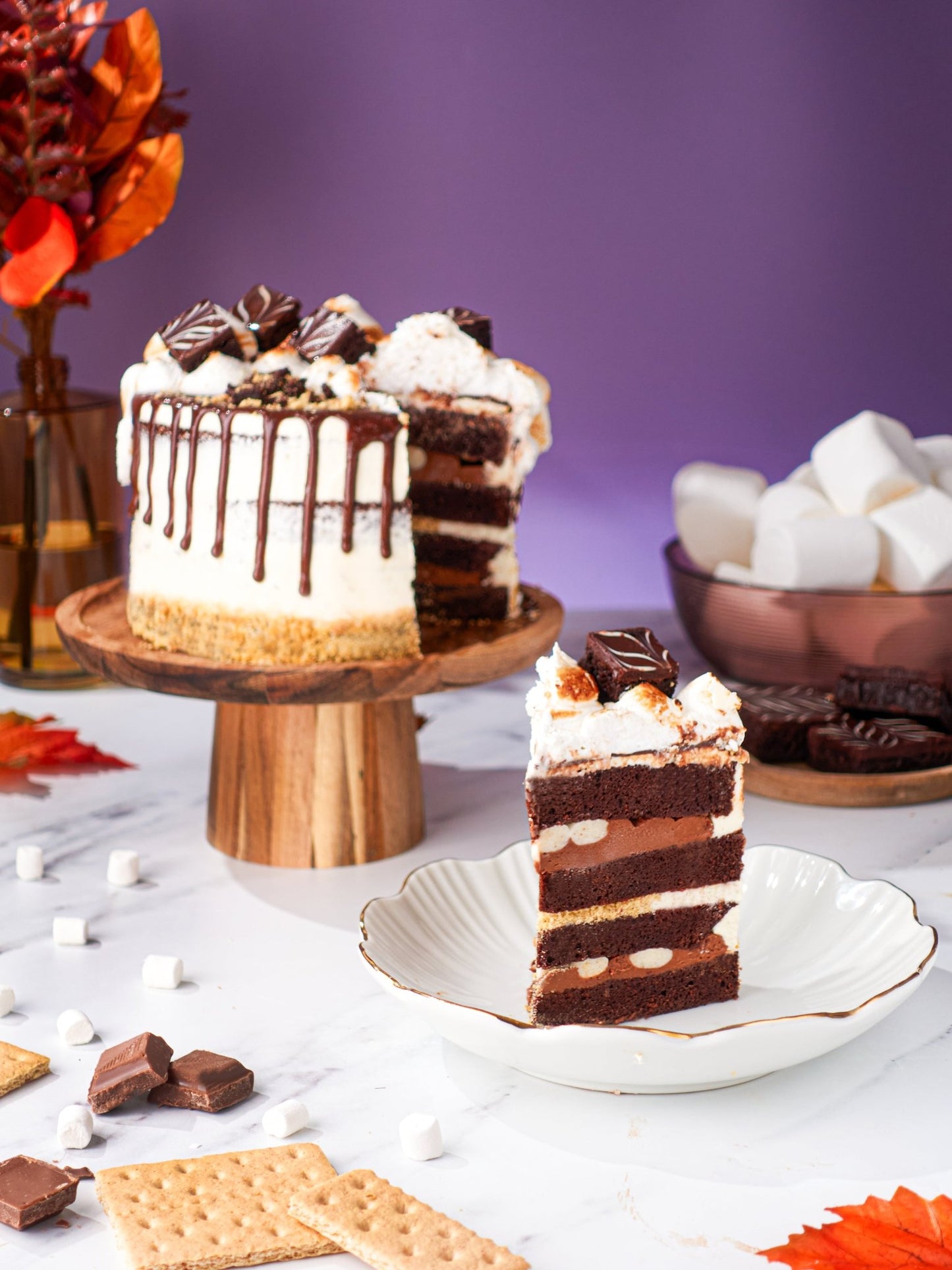 Patisserie Valerie's handmade S'mores Cake cake delivery