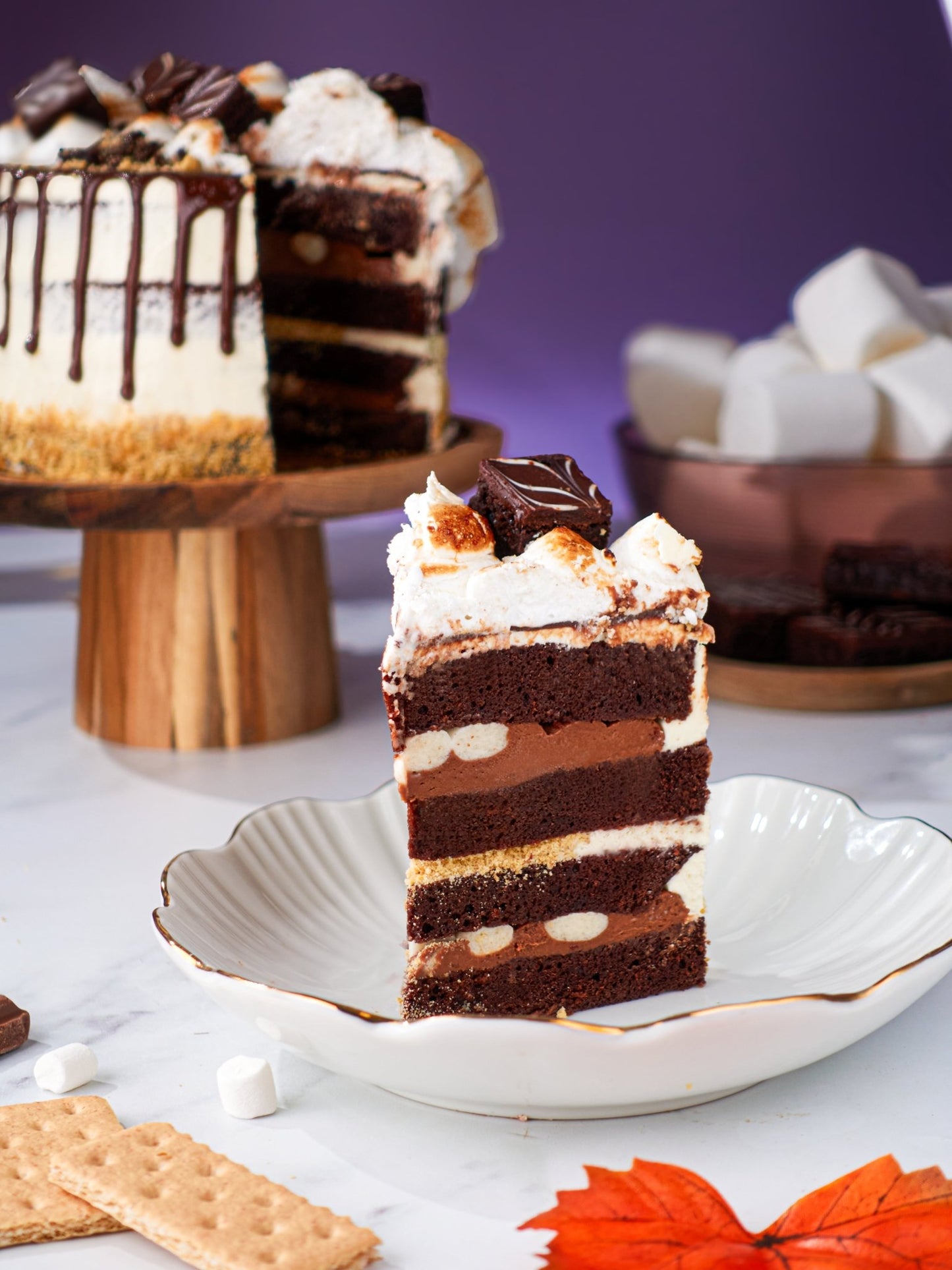 Patisserie Valerie's handmade S'mores Cake cake delivery