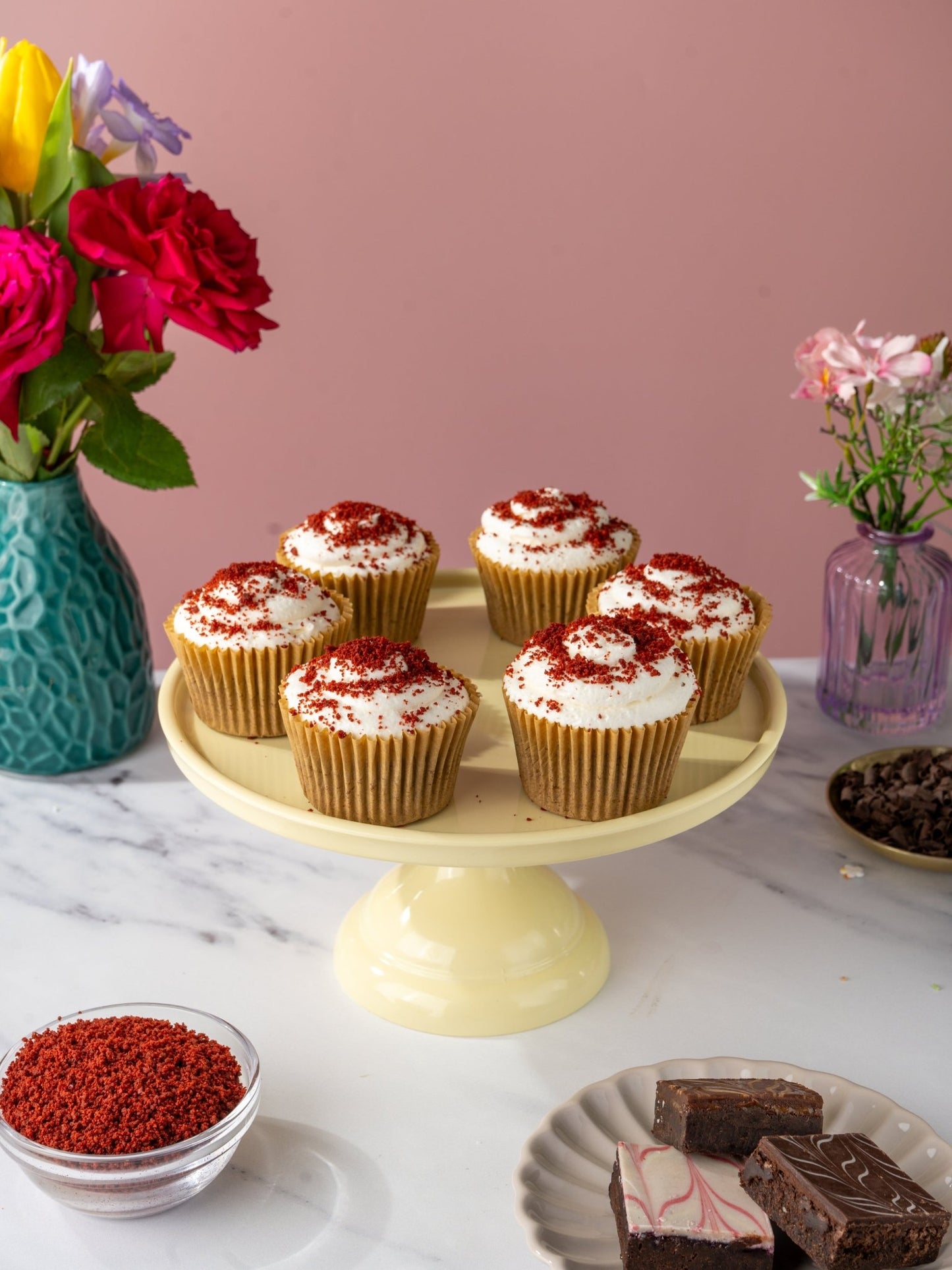 Patisserie Valerie's handmade Velvet Indulgence Cupcake Selection cake delivery