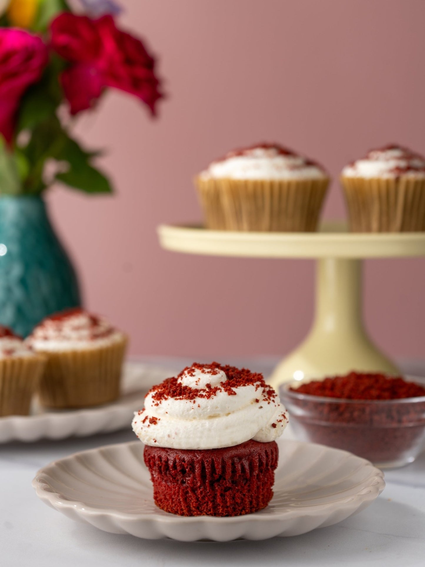 Patisserie Valerie's handmade Velvet Indulgence Cupcake Selection cake delivery