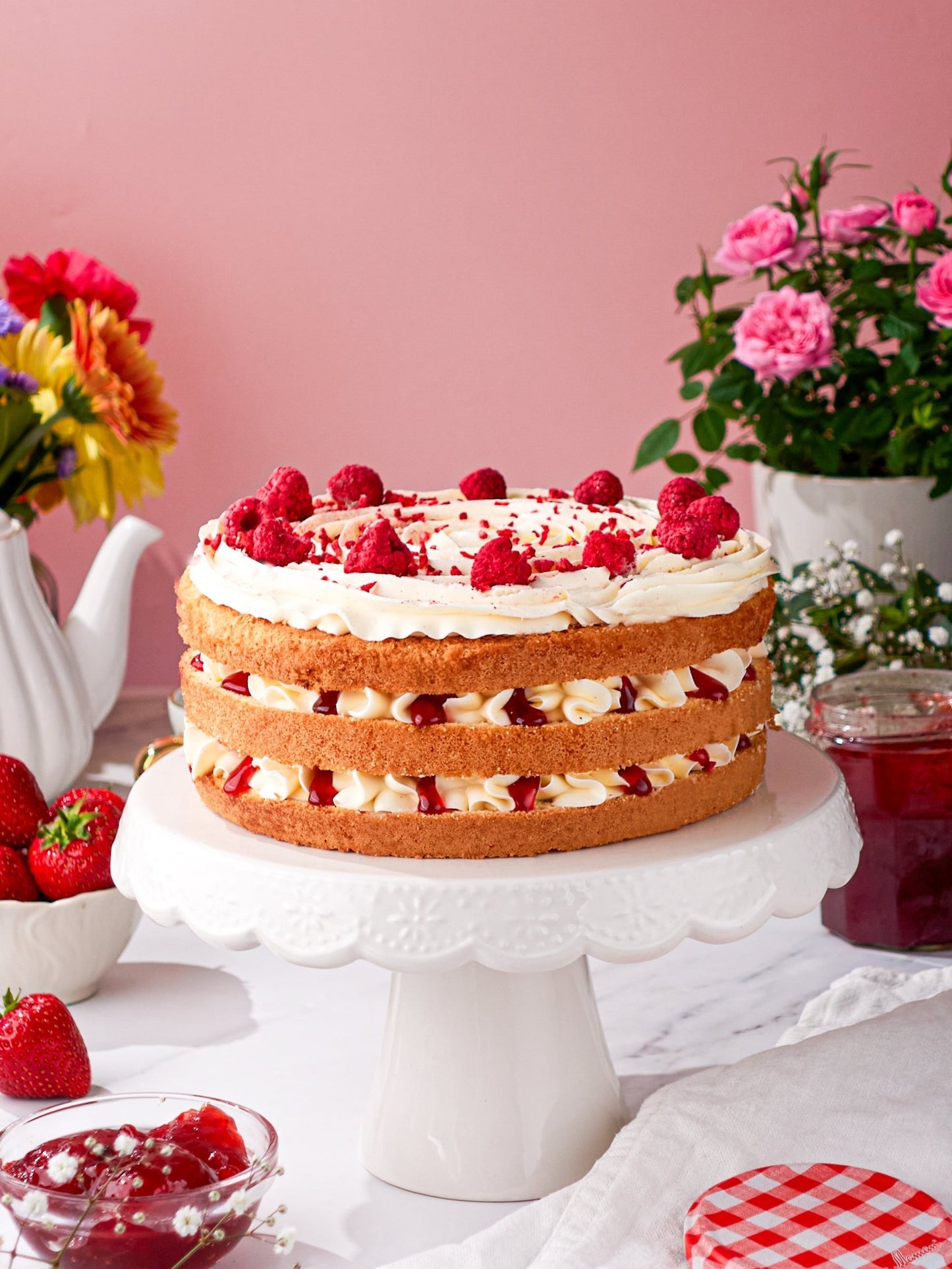 Patisserie Valerie's handmade Victoria Sponge Cake cake delivery