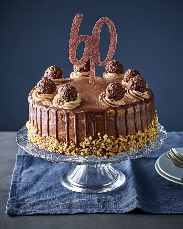 Patisserie Valerie's handmade 60th Birthday Toppers cake delivery