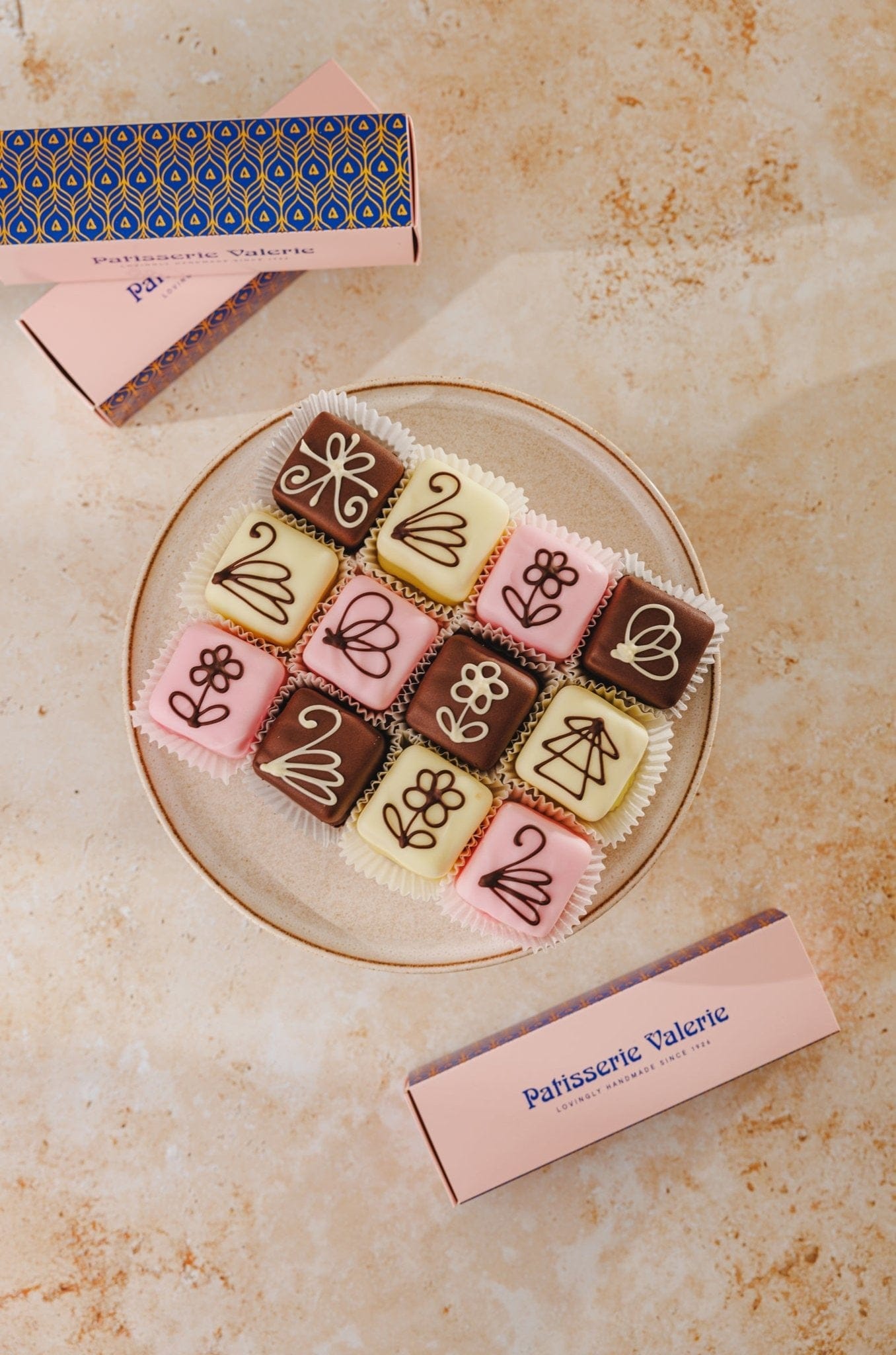 Patisserie Valerie's handmade Fondant Fancies (x12) cake delivery