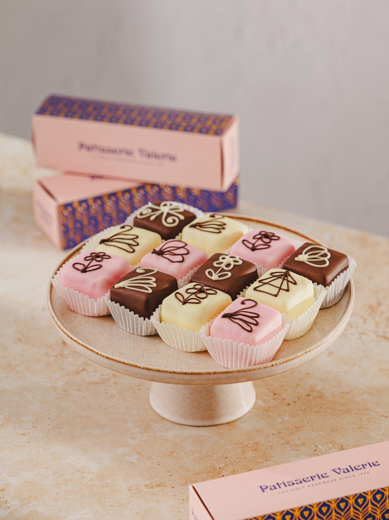 Patisserie Valerie's handmade Fondant Fancies (x12) cake delivery