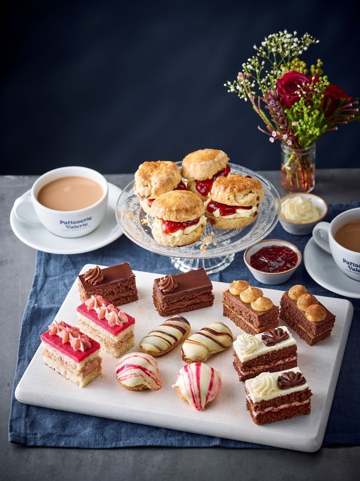 Patisserie Valerie's handmade Madame Valerie's Afternoon Tea for 4 cake delivery