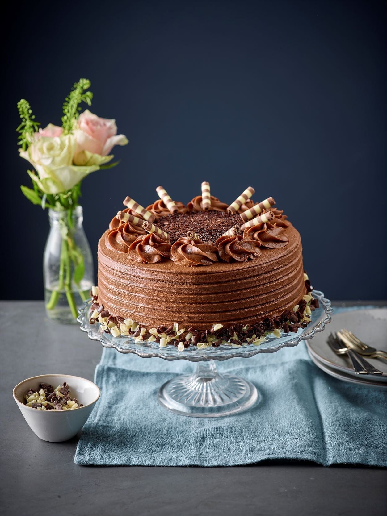 Patisserie Valerie's handmade Ultimate Chocolate Birthday Bundle cake delivery