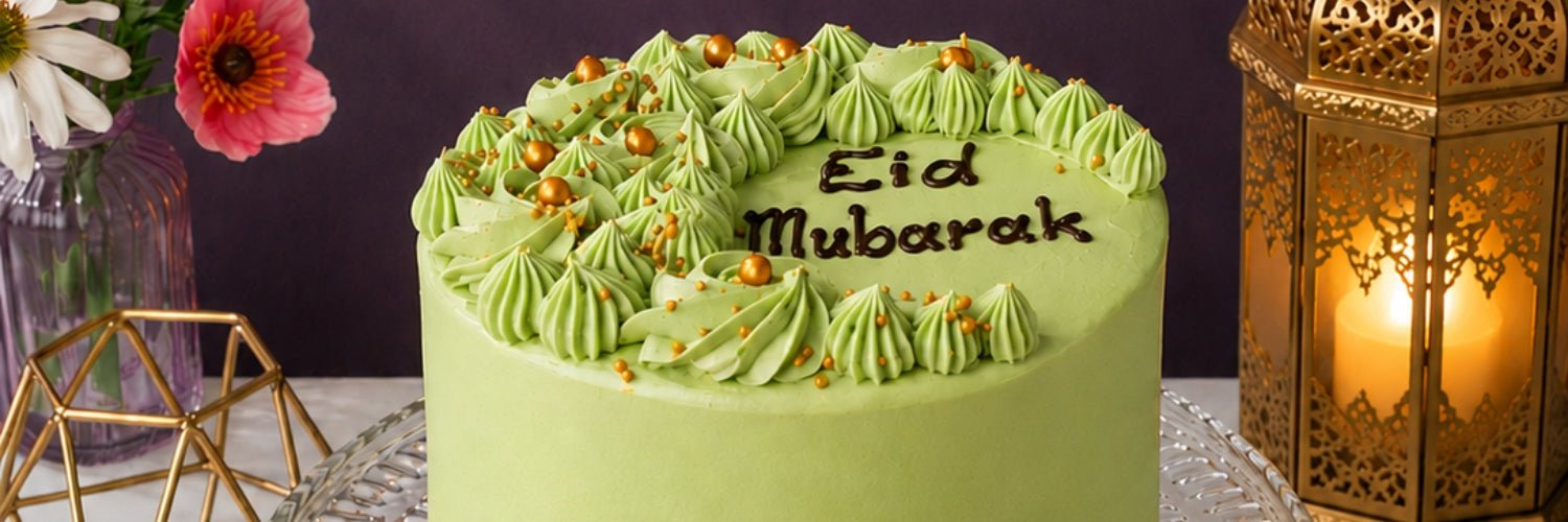 Pistachio & Raspberry Eid Celebration Cake – Luxury Eid Cake Delivery in the UK - Patisserie Valerie