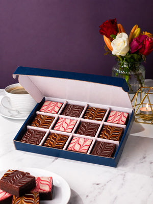 Chocolate Fudge Brownies gift box – new 12-piece layout