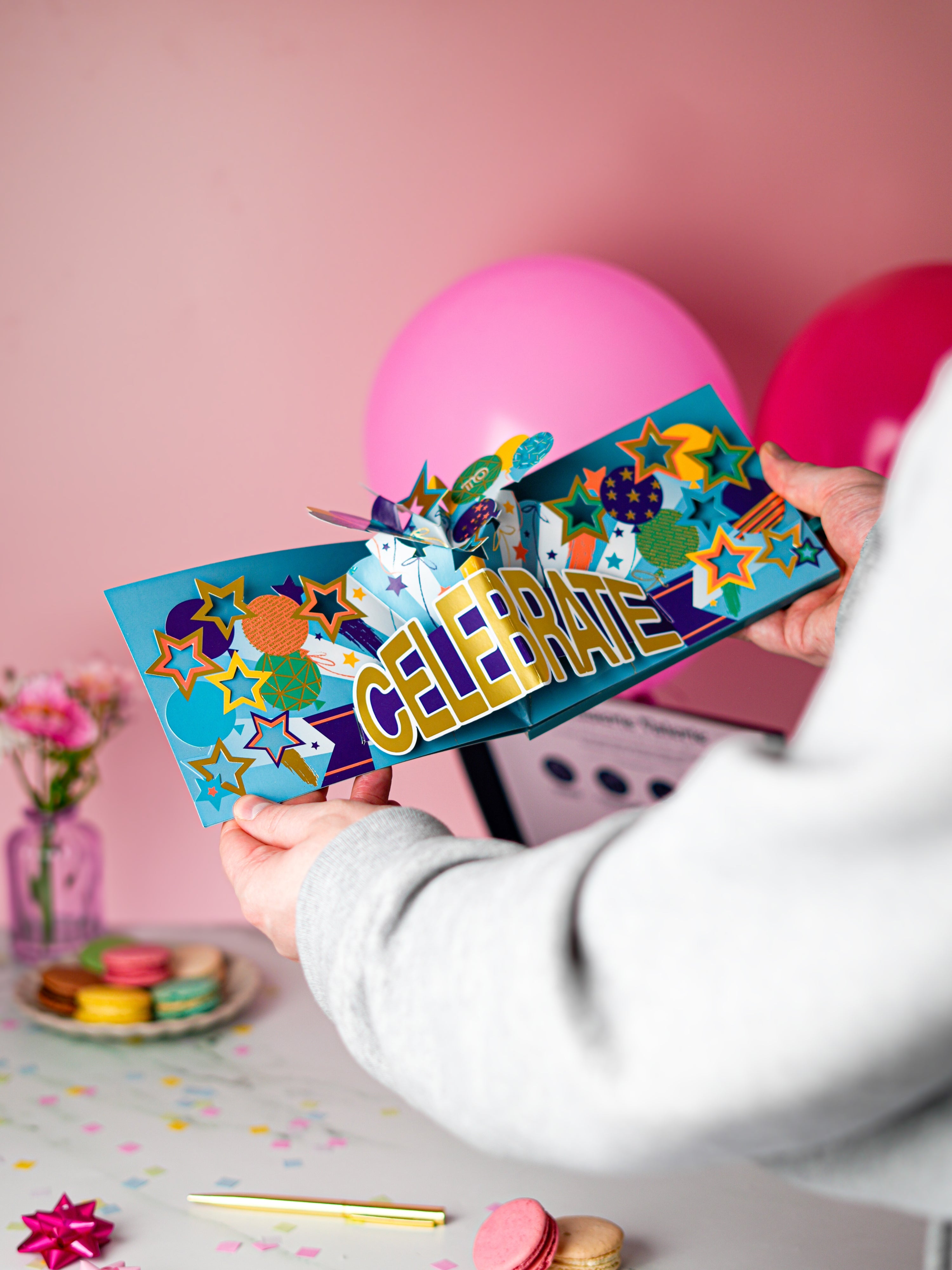 Patisserie Valerie's handmade 3D Pop-Up Chocolate Happy Birthday Card cake delivery 