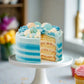 18th Birthday Cake Bundle - Blue Candy Stripe Gateau - Patisserie Valerie