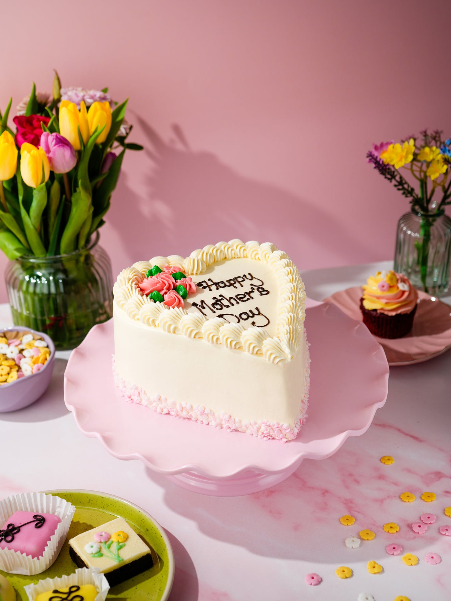 Patisserie Valerie's handmade Vintage Mother's Day Heart Cake cake delivery 