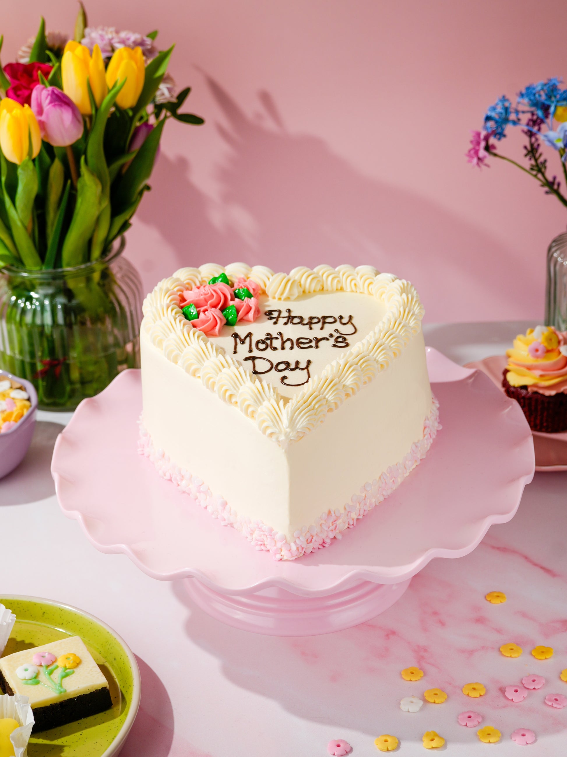 Patisserie Valerie's handmade Vintage Mother's Day Heart Cake cake delivery 