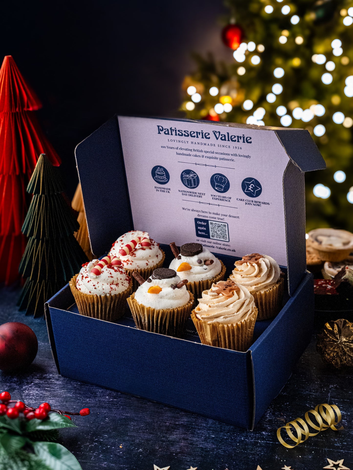 Christmas Cupcake Gift Box of 12